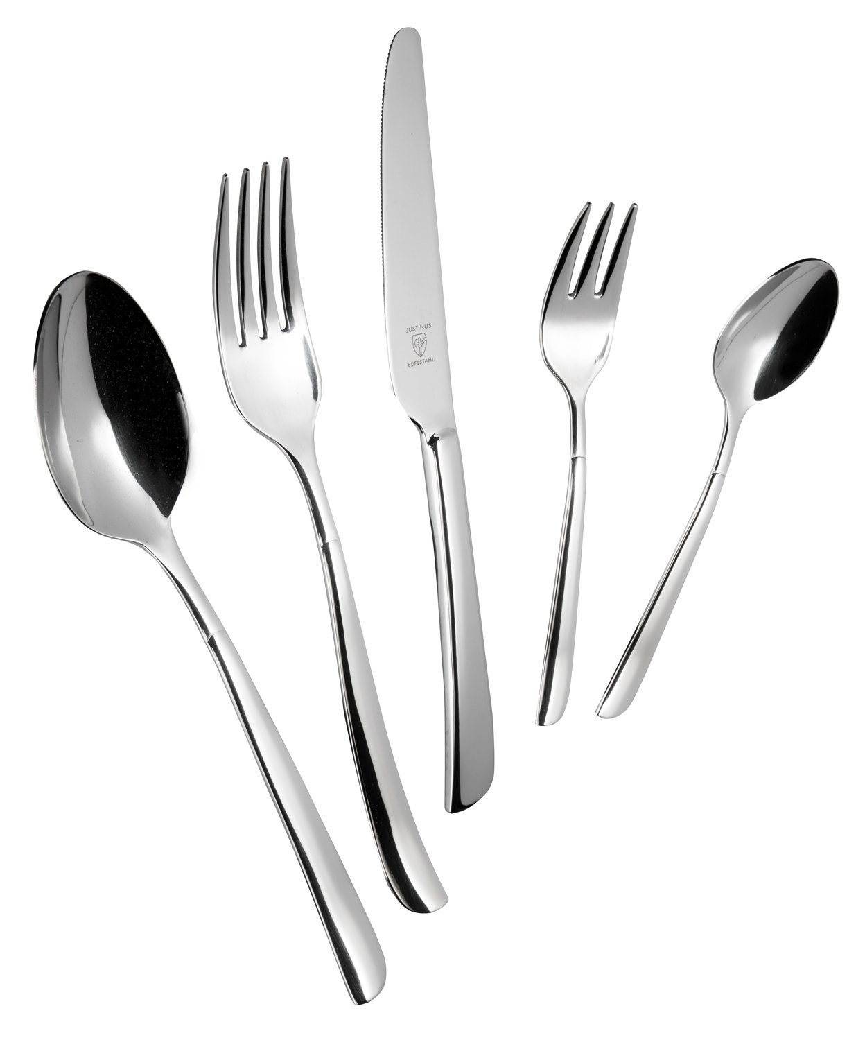 Justinus Besteck-Set VENTANA, 30-teilig, für 6 Personen, Edelstahl, (30-tlg), 6 Personen, Edelstahl, mit ergonomischen Griffen, Spülmaschinenfest