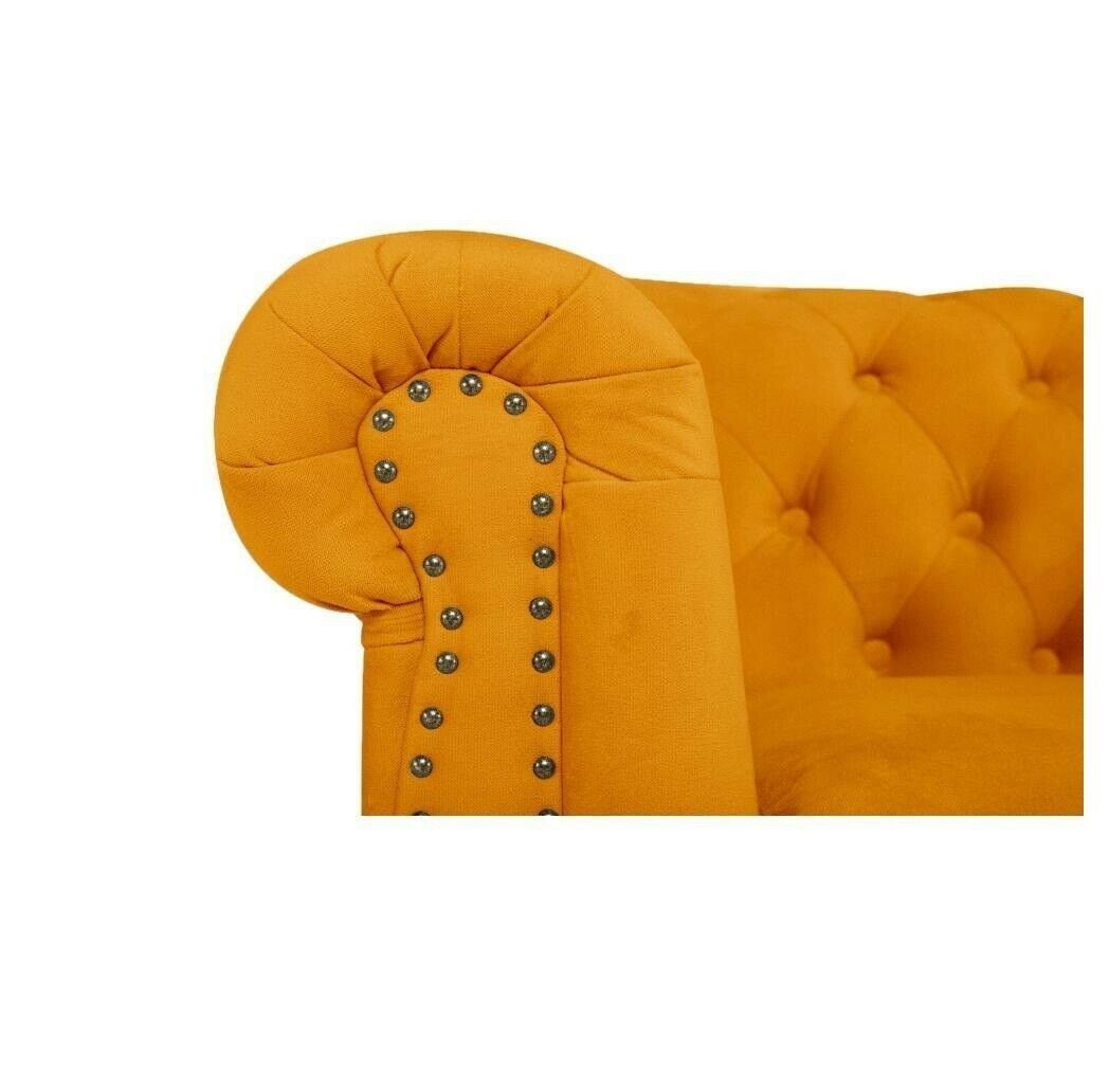 Chesterfield Textil in Europe Möbel Made Sofa JVmoebel Sofa, Couch Klassische Dreisitzer