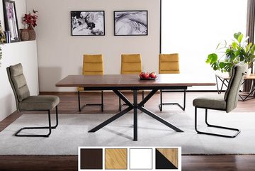 designimpex Esstisch Design GL-111 ausziehbar Tisch Esszimmer Echtholzfurnier