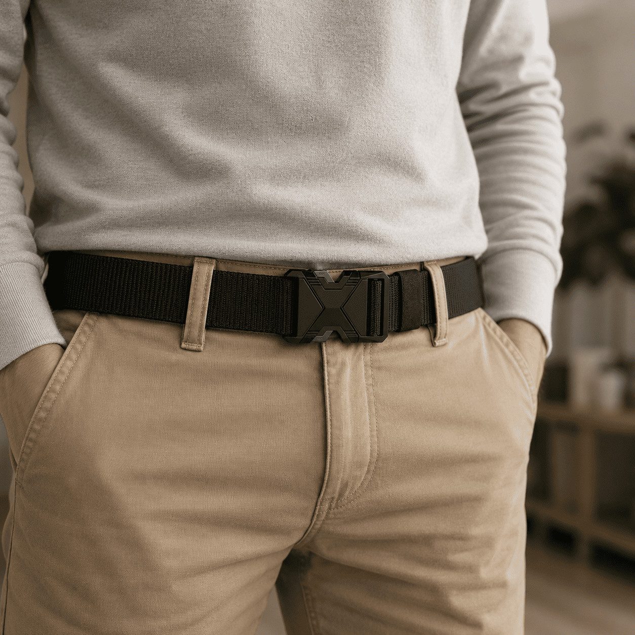 MidGard Hüftgürtel taktischer Gürtel aus Nylon, Hochleistung-Hosengürtel Arbeitsgürtel (1-St) mit Schnellverschluss für Damen & Herren – Bild 4 von 5
