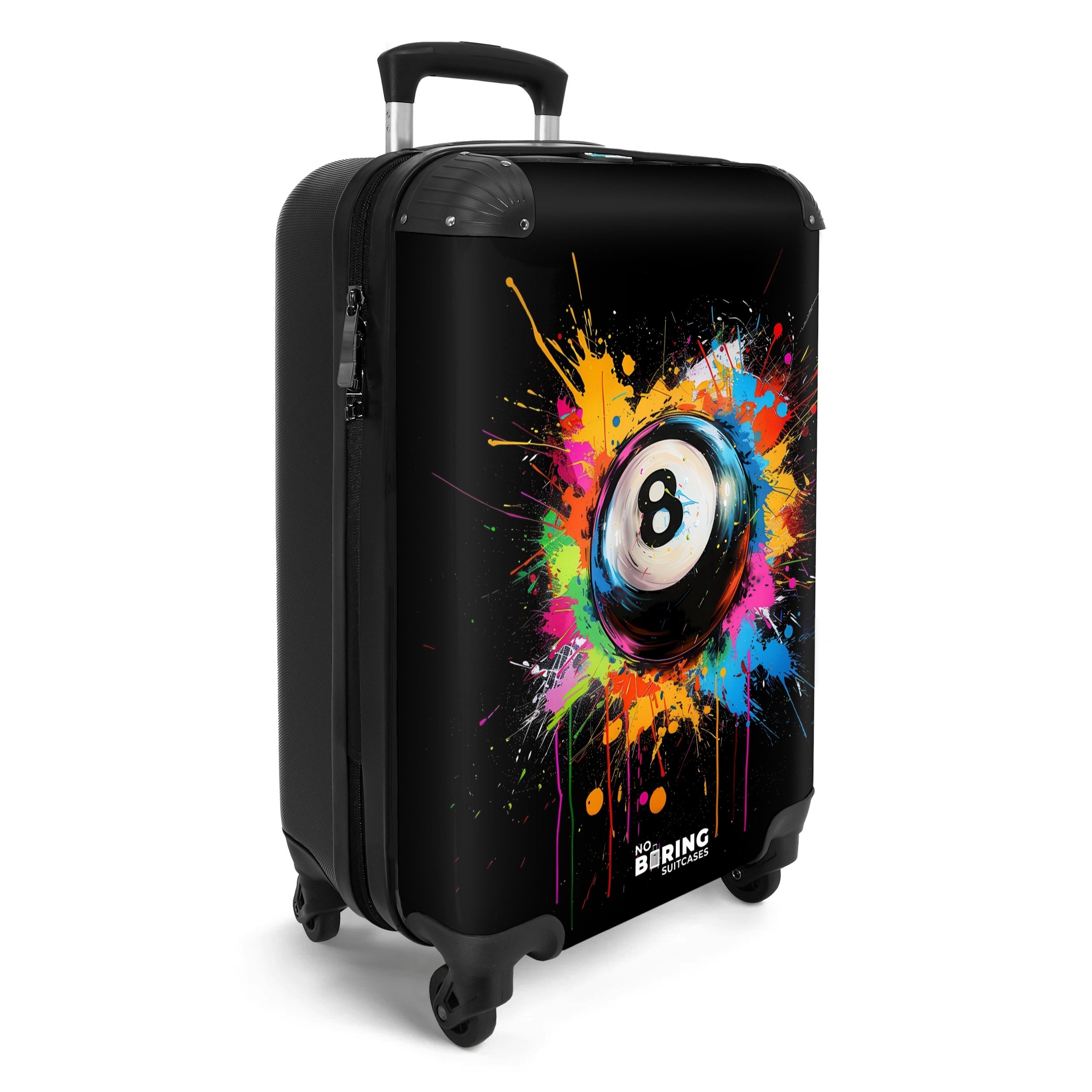 NoBoringSuitcases.com© Hartschalen-Trolley Billardkugel mit Graffiti 55x35x günstig online kaufen