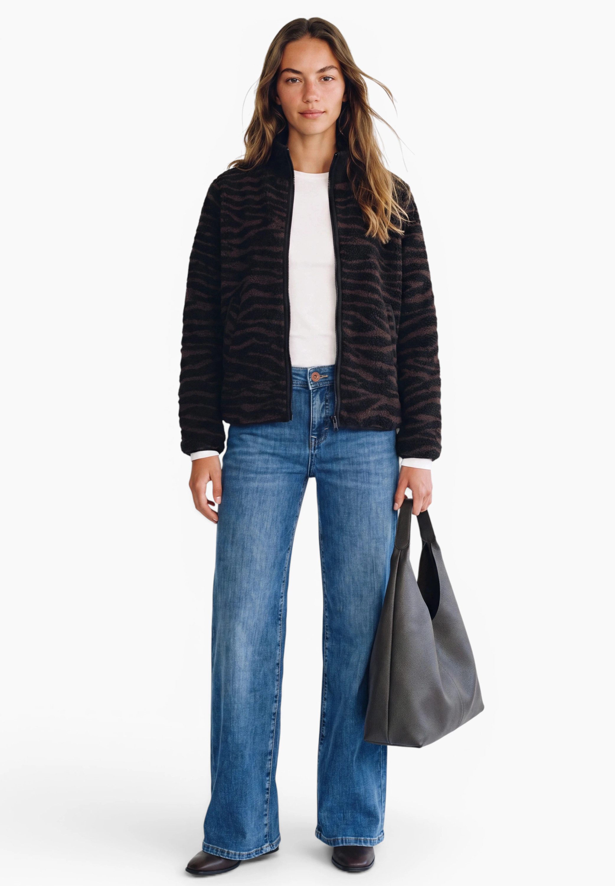STREET ONE STUDIO Fellimitatjacke mit Stehkragen – Bild 3 von 5