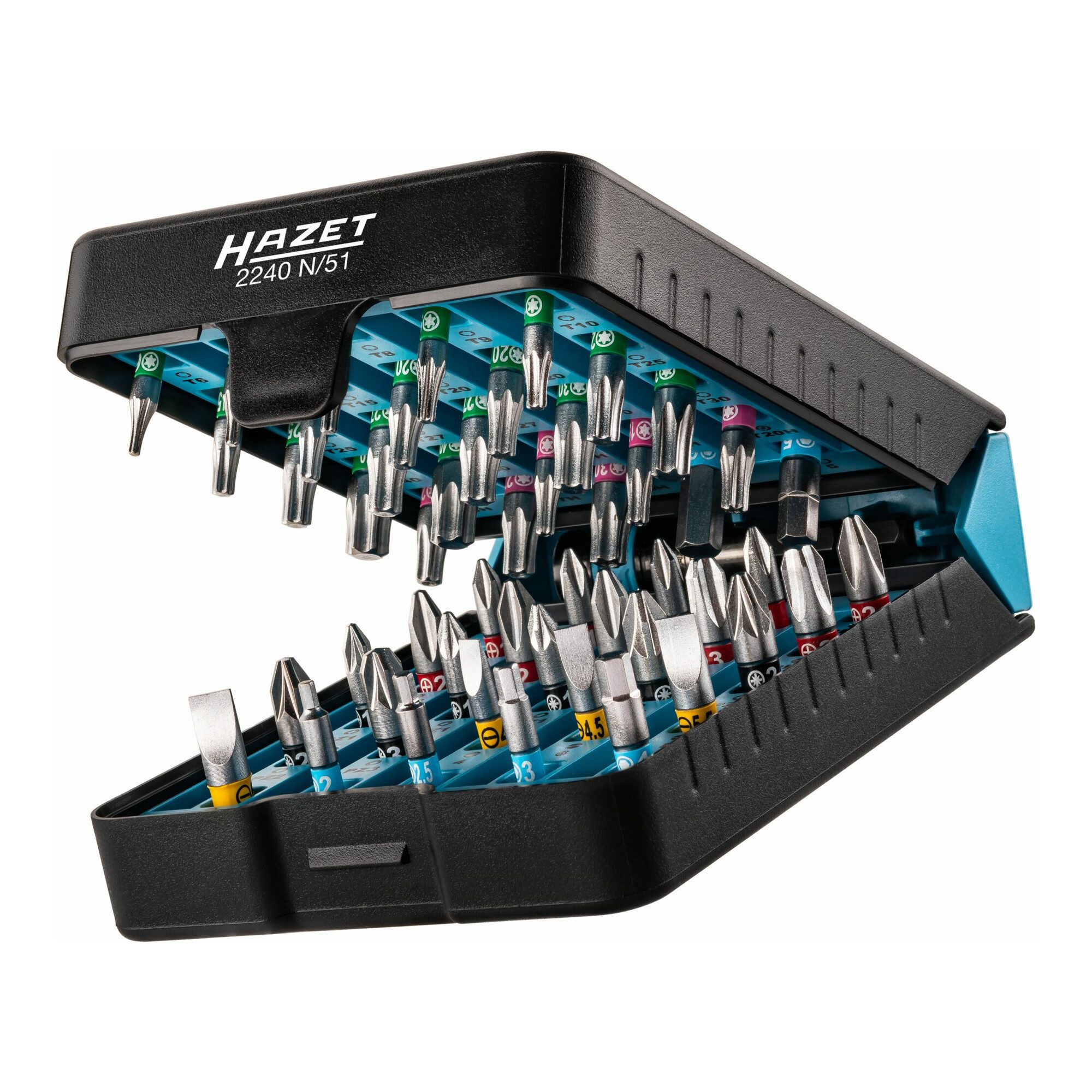 HAZET Bit-Set HAZET BitE-Box - Bit-Satz 2240N/51 Pozidriv Profil PZ, Sechskant hohl