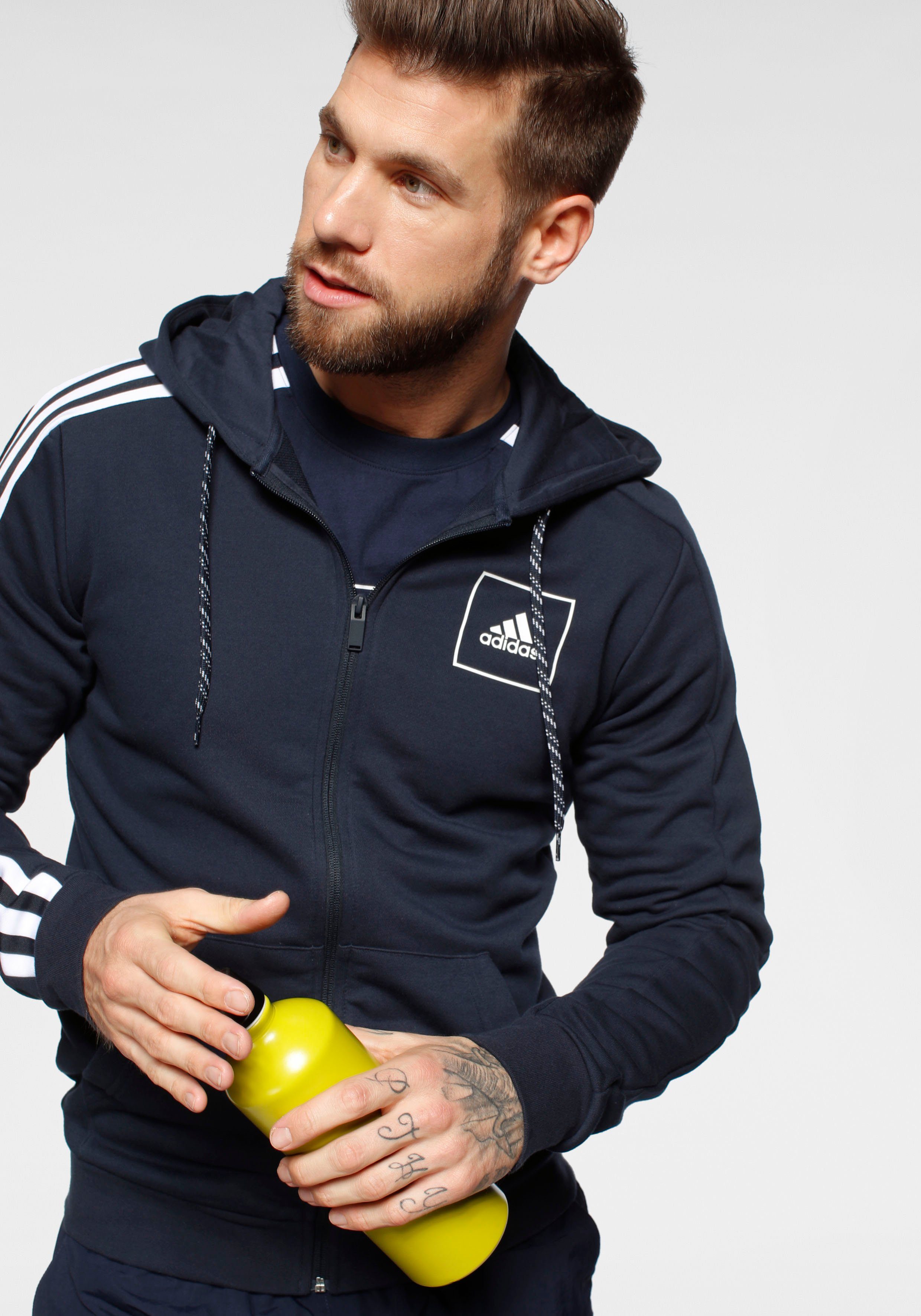 adidas Performance Kapuzensweatjacke »M 3 STRIPES TAPE FULL adidas Originals Kapuzensweatjacke »3 STRIPES FULL ZIP