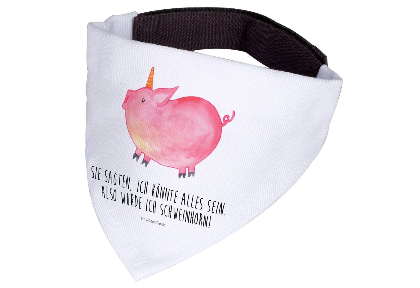 Thumbnail - Mr. & Mrs. Panda Hundefliege Einhorn Schwein - Weiß - Geschenk, mittel, Hundehalstuch, englisch, S, Polyester, Einzigart...