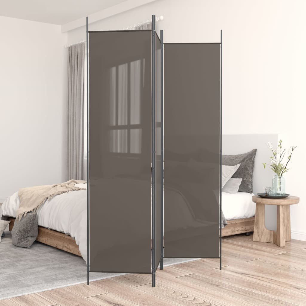 furnicato Raumteiler 3-tlg. Paravent Anthrazit 150x200 günstig online kaufen