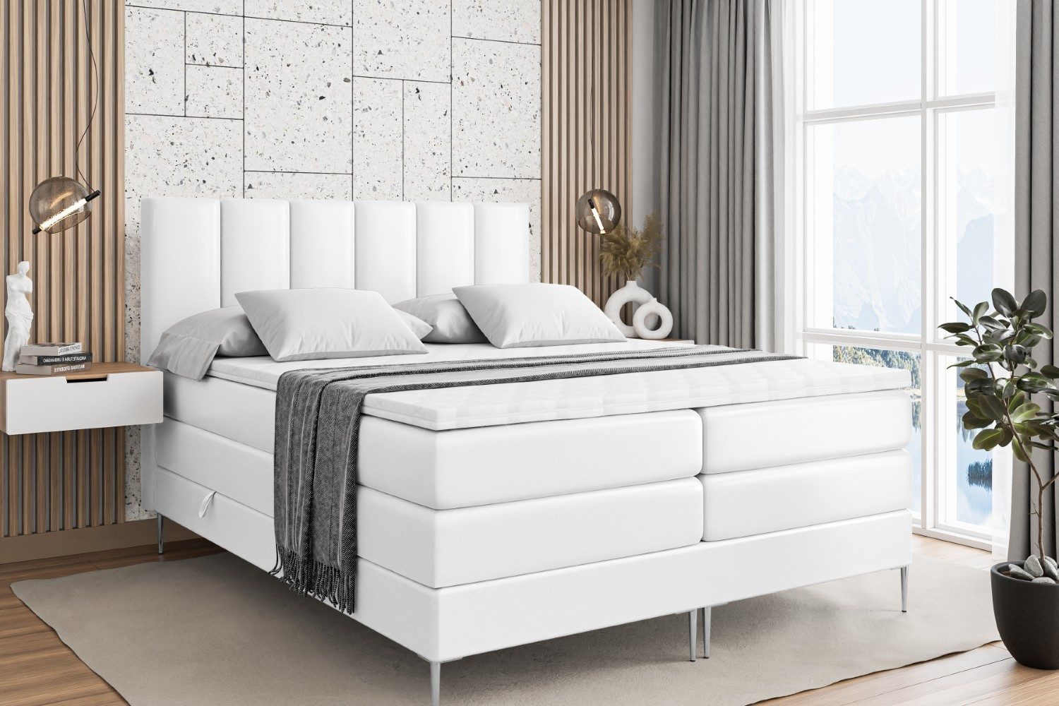 ALTDECOR Boxspringbett BOXI1-F KING (Multipocket-Matratze H4, günstig online kaufen