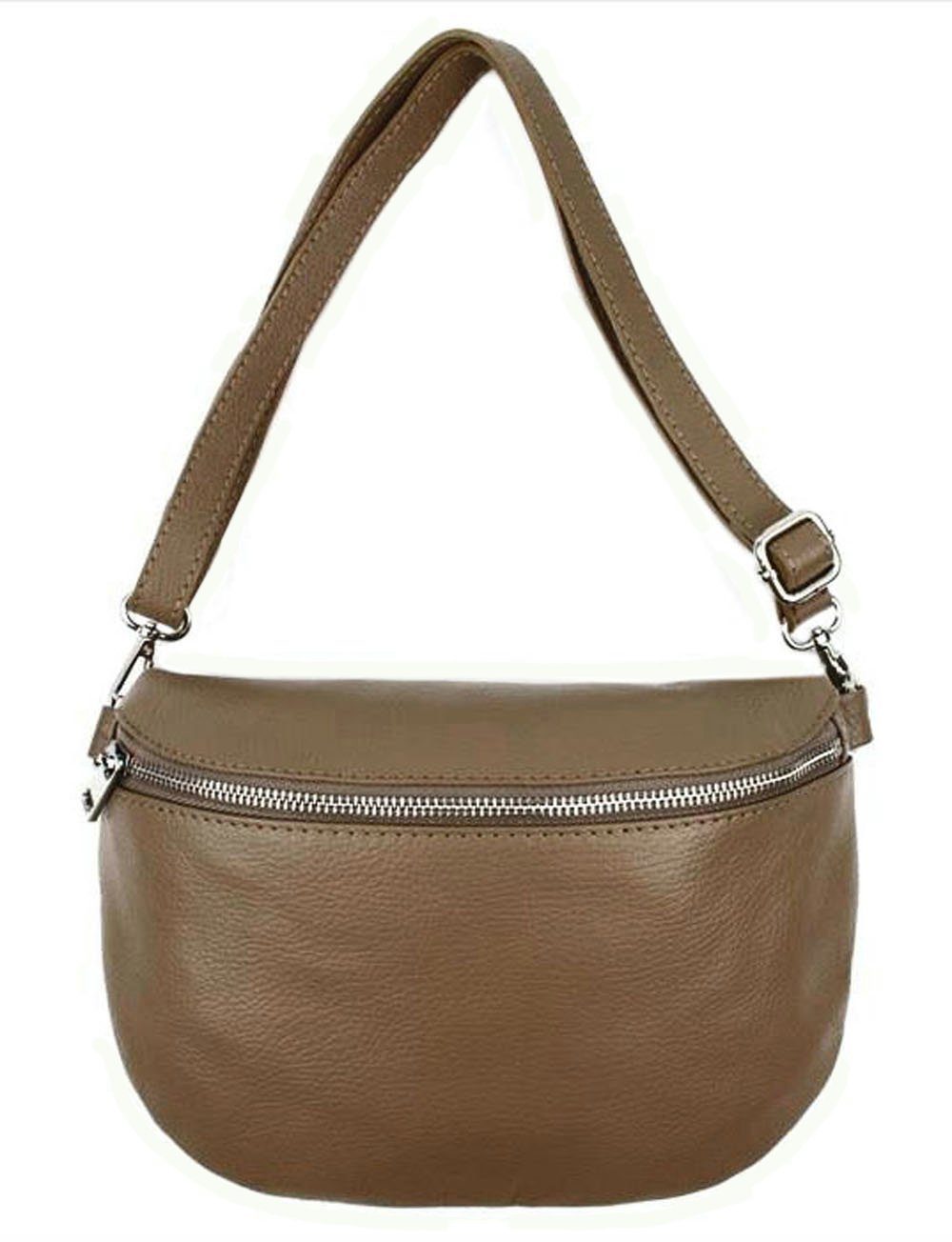 Sa-Lucca Bauchtasche Bauchtasche Umhängetasche Cross Body Bag echt Leder made in Italy, echt Leder, made in Italy