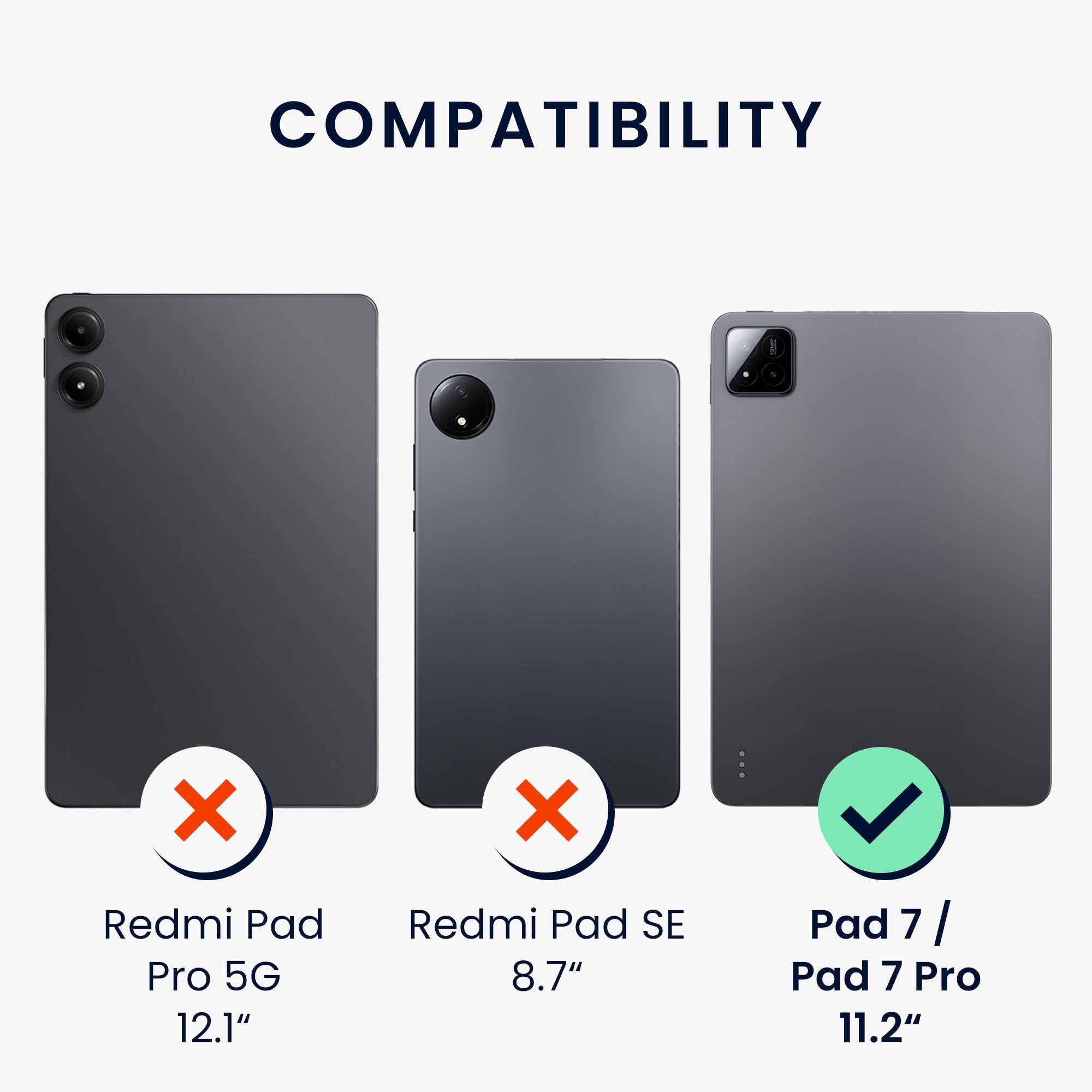 kwmobile Etui Hülle für Xiaomi Pad 7 / Pad 7 Pro, Silikon Case transparent günstig online kaufen
