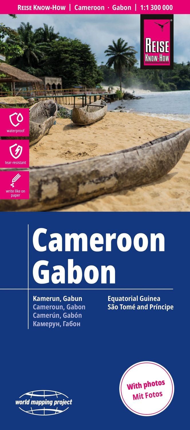 Reise Know-How Landkarte Kamerun, Gabun, Cameroon, Gabon (1:1.300.000 / diverse