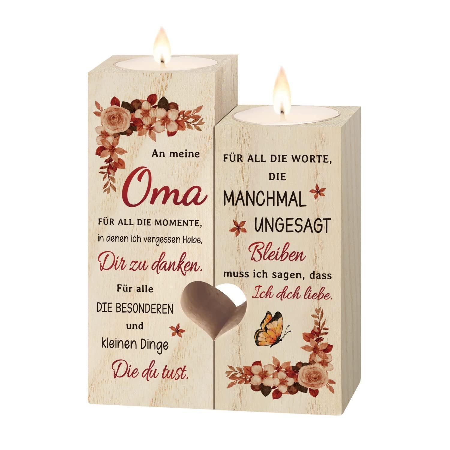 LuxusKollektion Kerzenständer Kerzenständer Geschenk Oma (1 St)