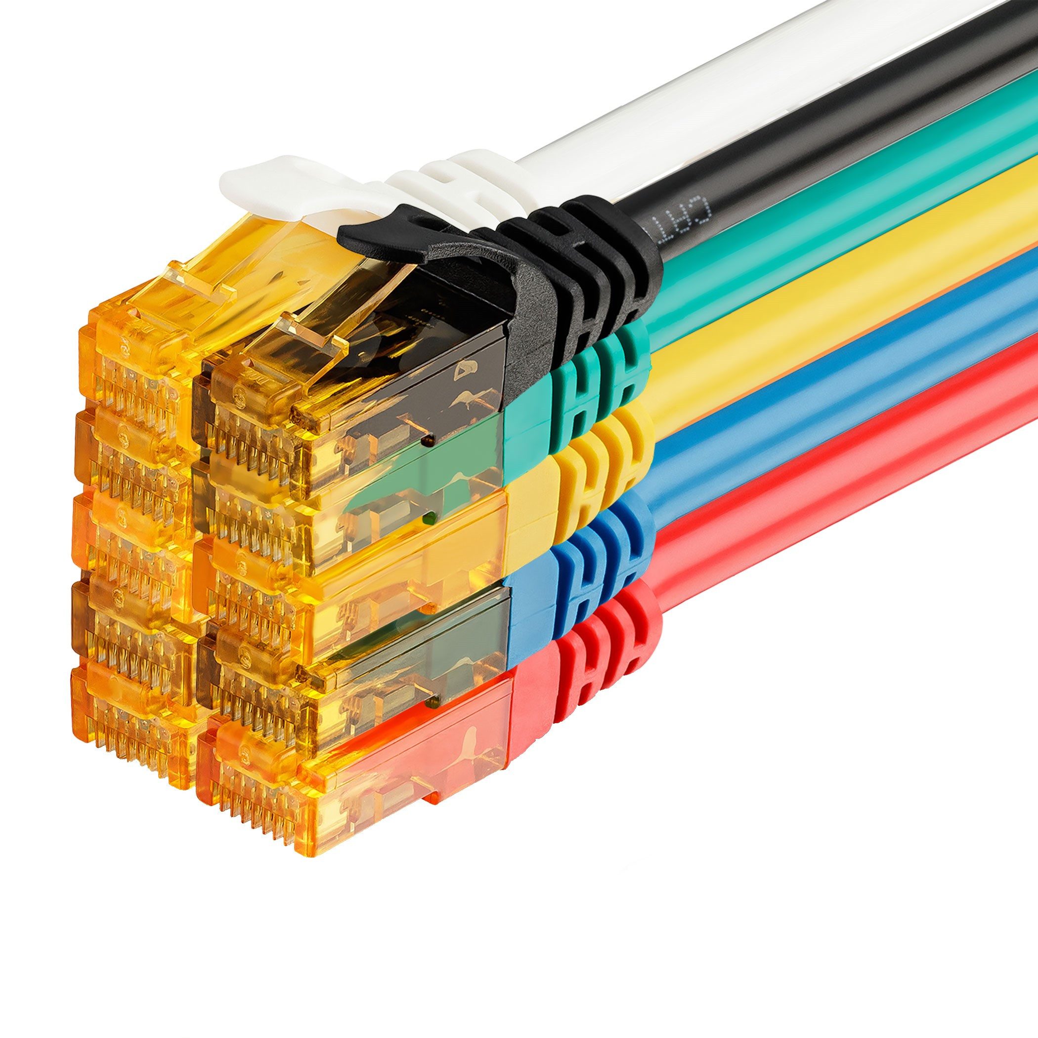 SEBSON 10x Ethernet Kabel 1,5m CAT6 - Gigabit LAN Patchkabel 1000Mbit/s Netzkabel, (150 cm)