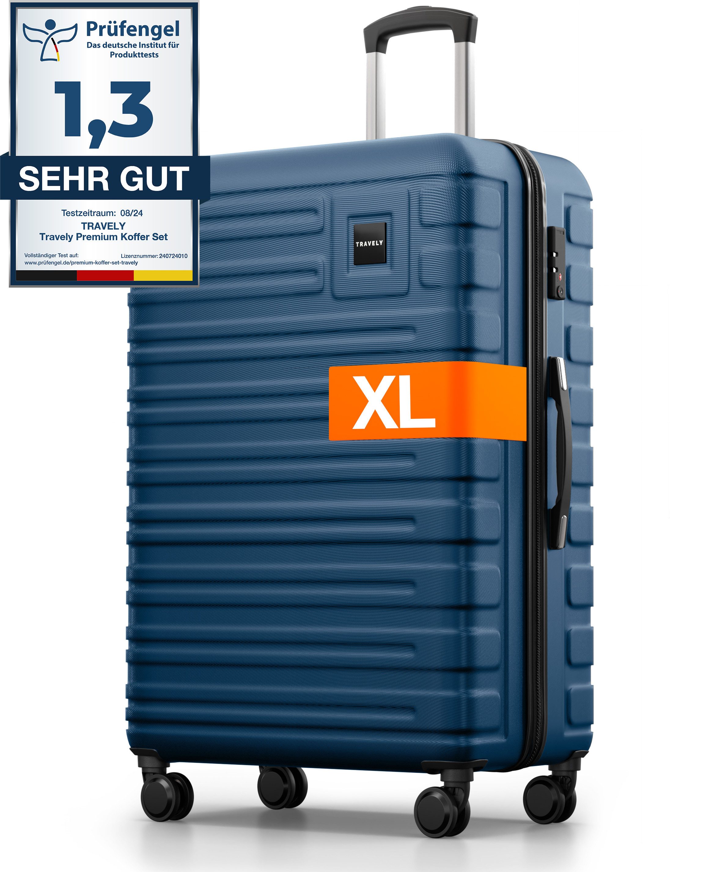 Travely Koffer Polycarbonat Koffer XL 77cm - Reisekoffer, Hartschalenkoffer günstig online kaufen