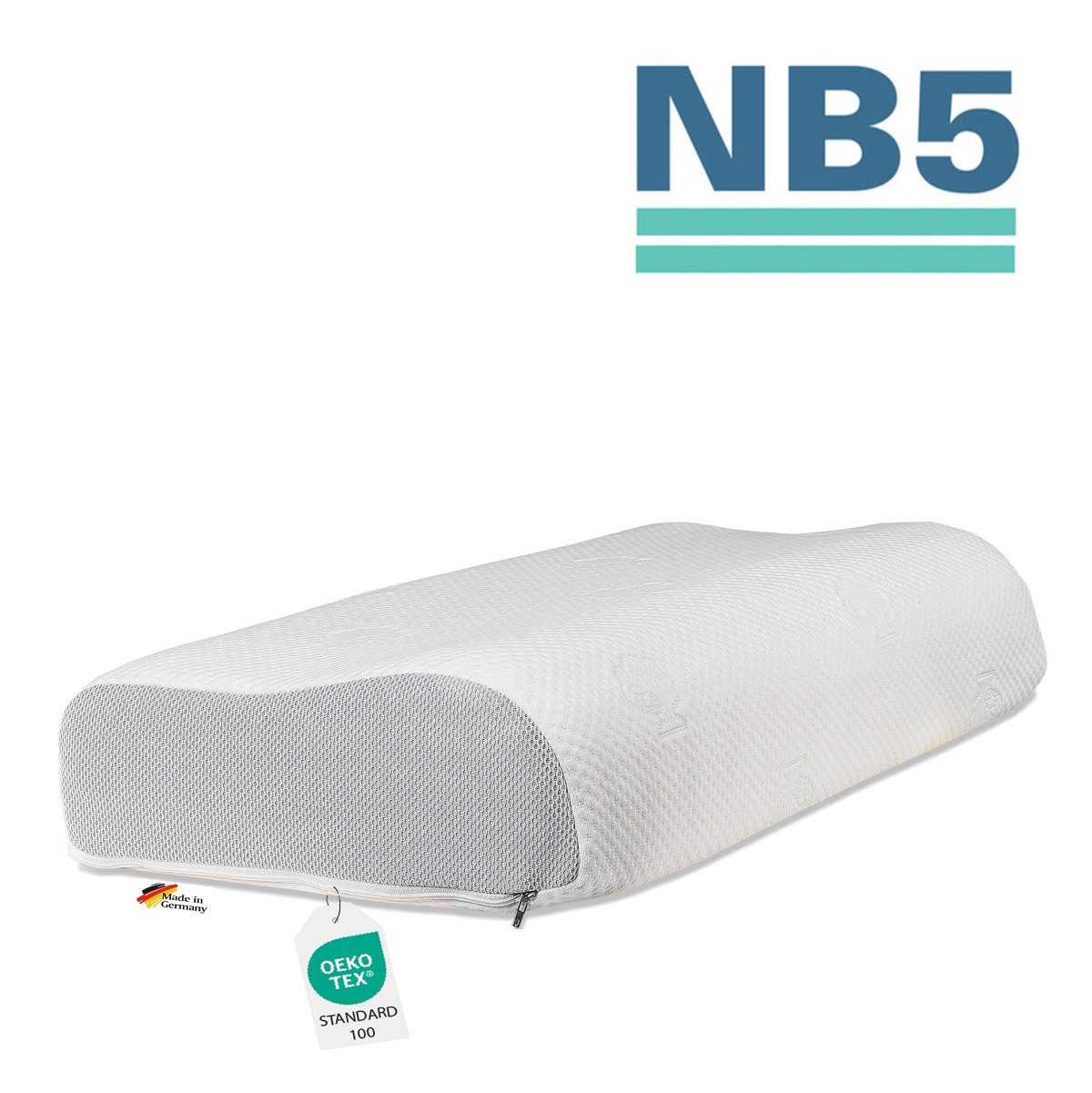 Dormabell Nackenstützkissen Orthopädisches Dormabell Cervical Nackenstützkissen NB5 Talalay Latex, Seitenschläfer, Rückenschläfer