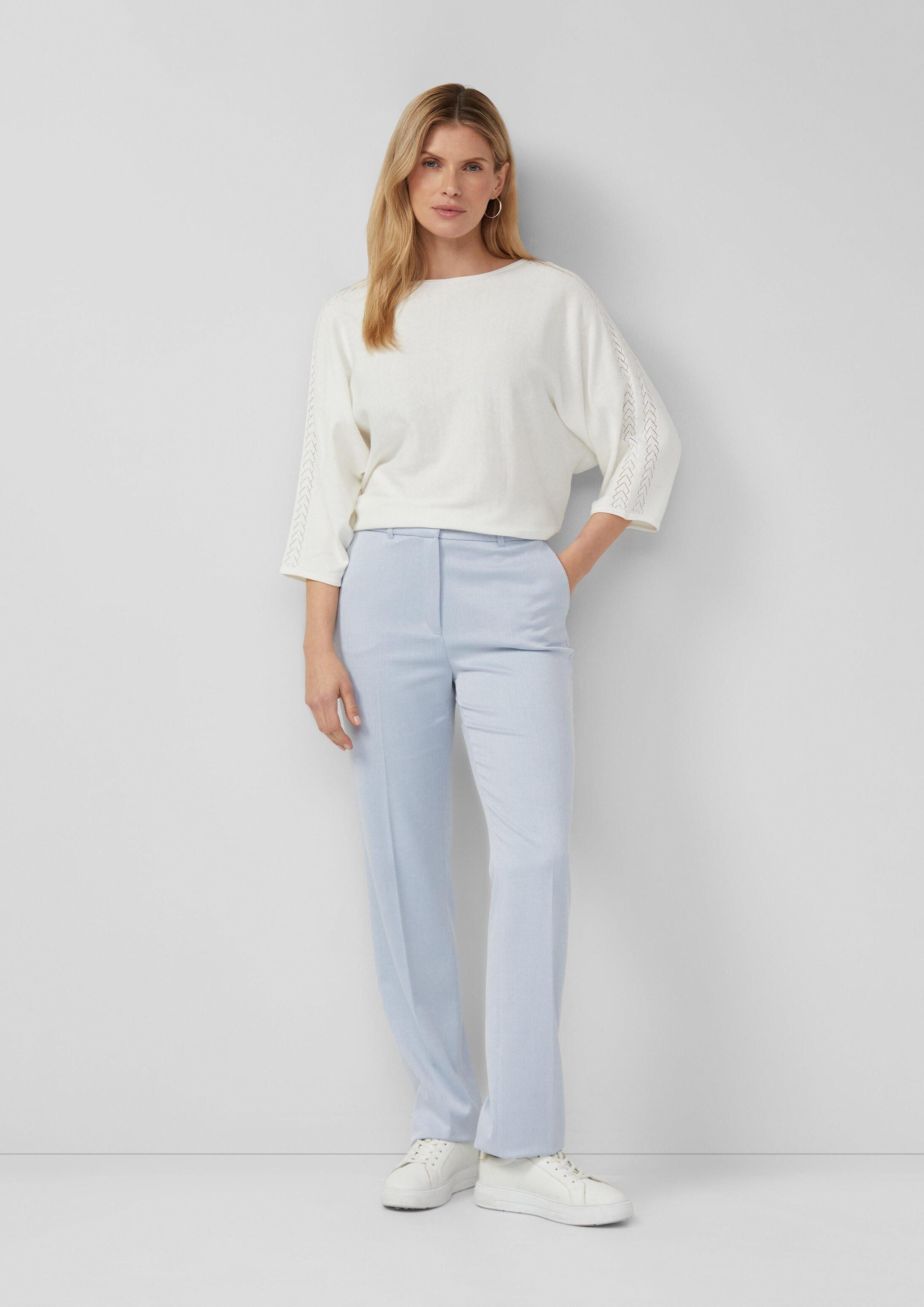 s.Oliver Chinos Hose Hose aus Viskosemix mit High Rise und Straight Leg
