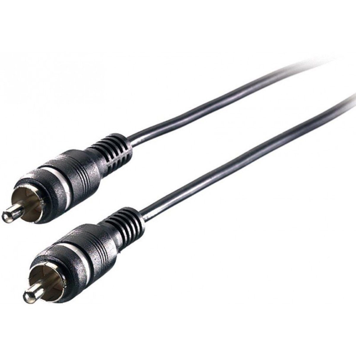 2,5m Cinch-Kabel 1-Fach 1x RCA-Stecker Schwarz Audio-Kabel