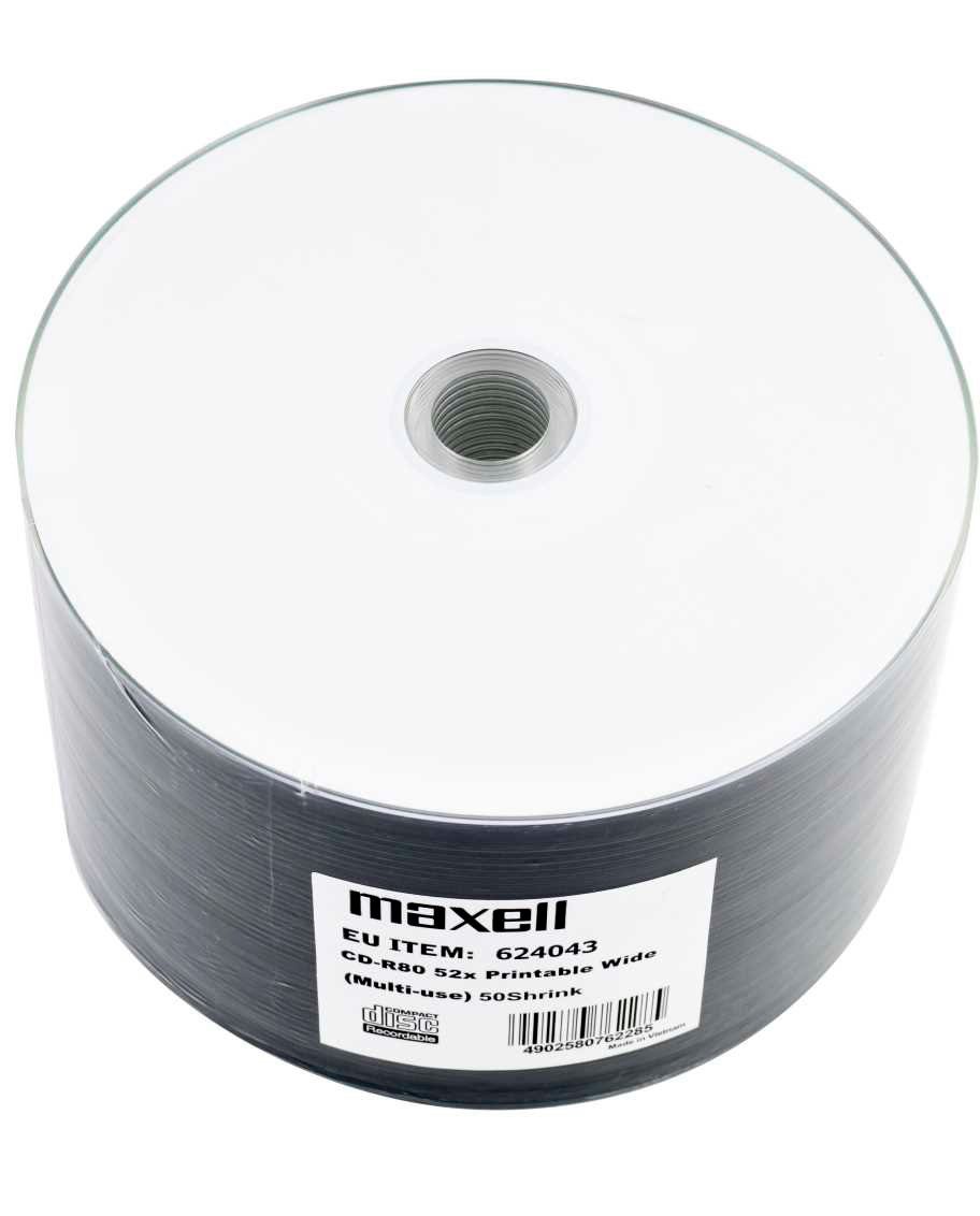 Maxell CD-Rohling 50 Maxell Rohlinge CD-R full printable 80Min 700MB 52x Shrink