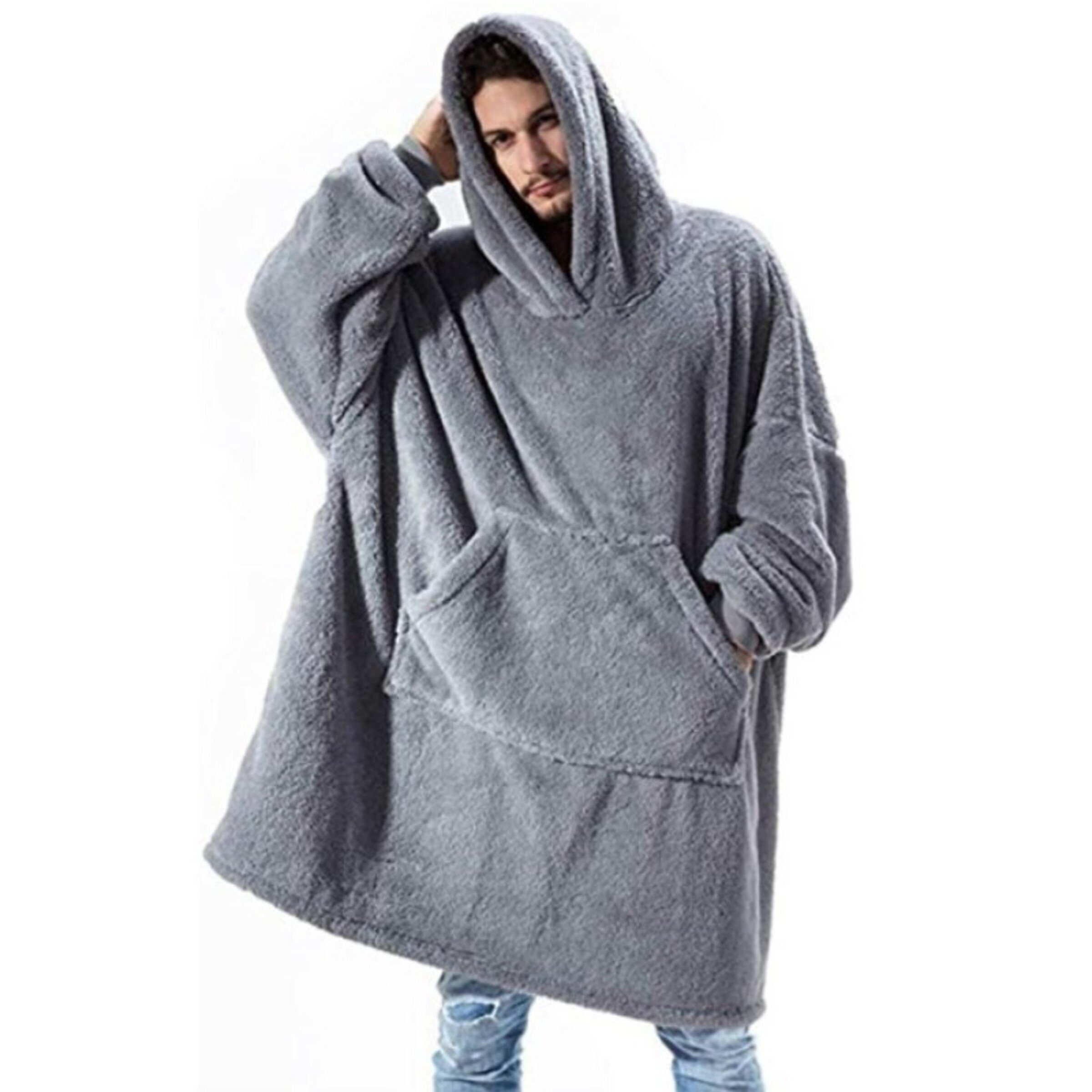 Mmgoqqt Fleecepullover übergroße Decken Hoodie Damen Herren, Oversize  Kuschelpullover Damen Sherpa, Flauschig Blanket Hoodie Decke, Warm Hoodie  Sweatshirt Decke(750g)