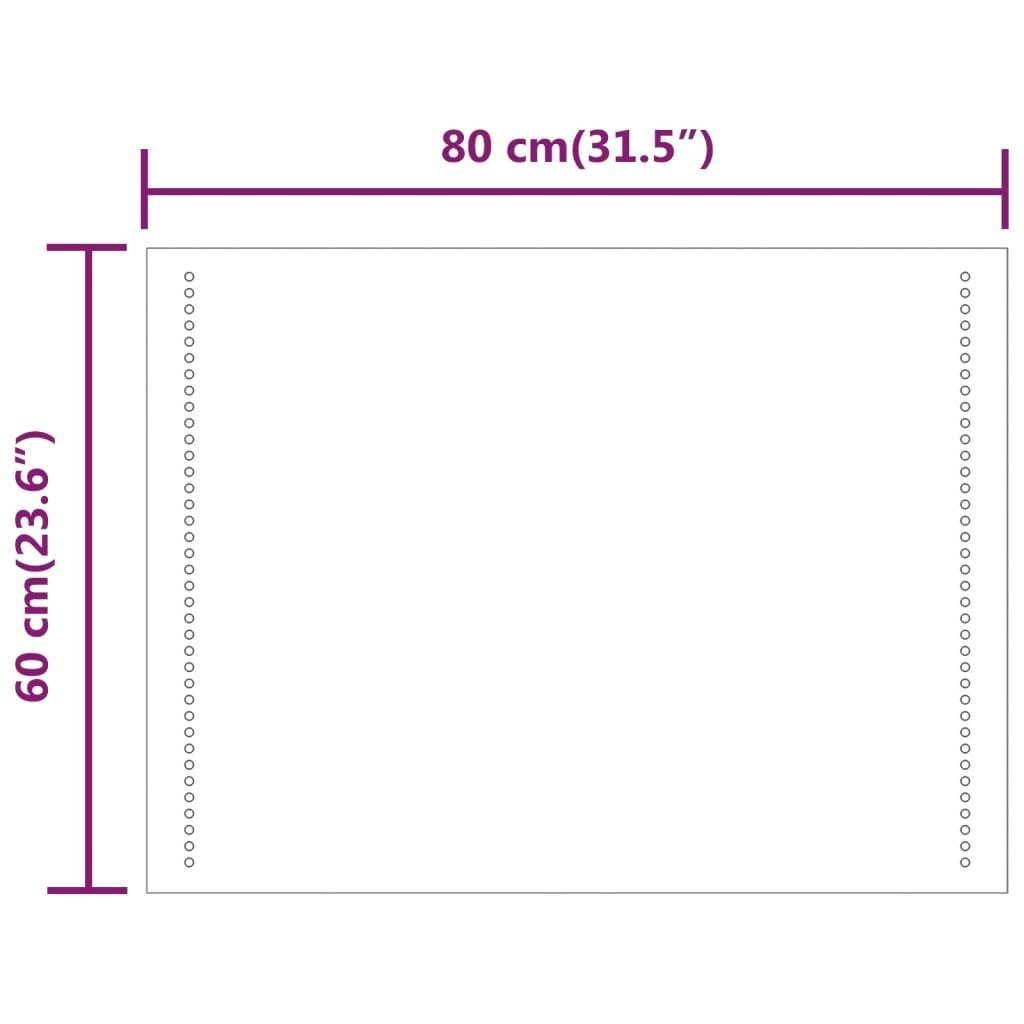furnicato LED-Badspiegel 80x60 cm Wandspiegel