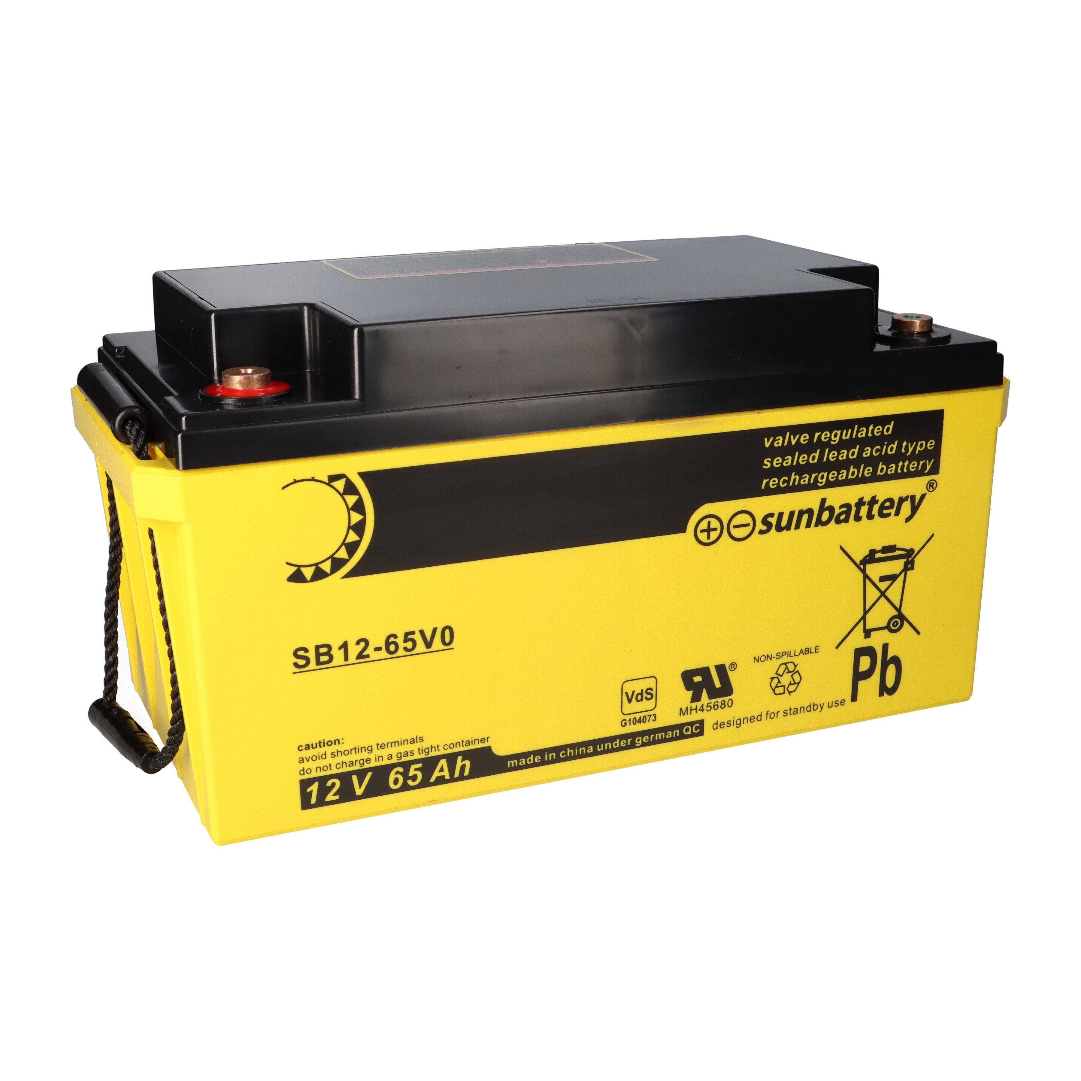 sunbattery Akku passend für SSB SBLV65-12i 12V 65Ah Bleiakku Bleiakkus