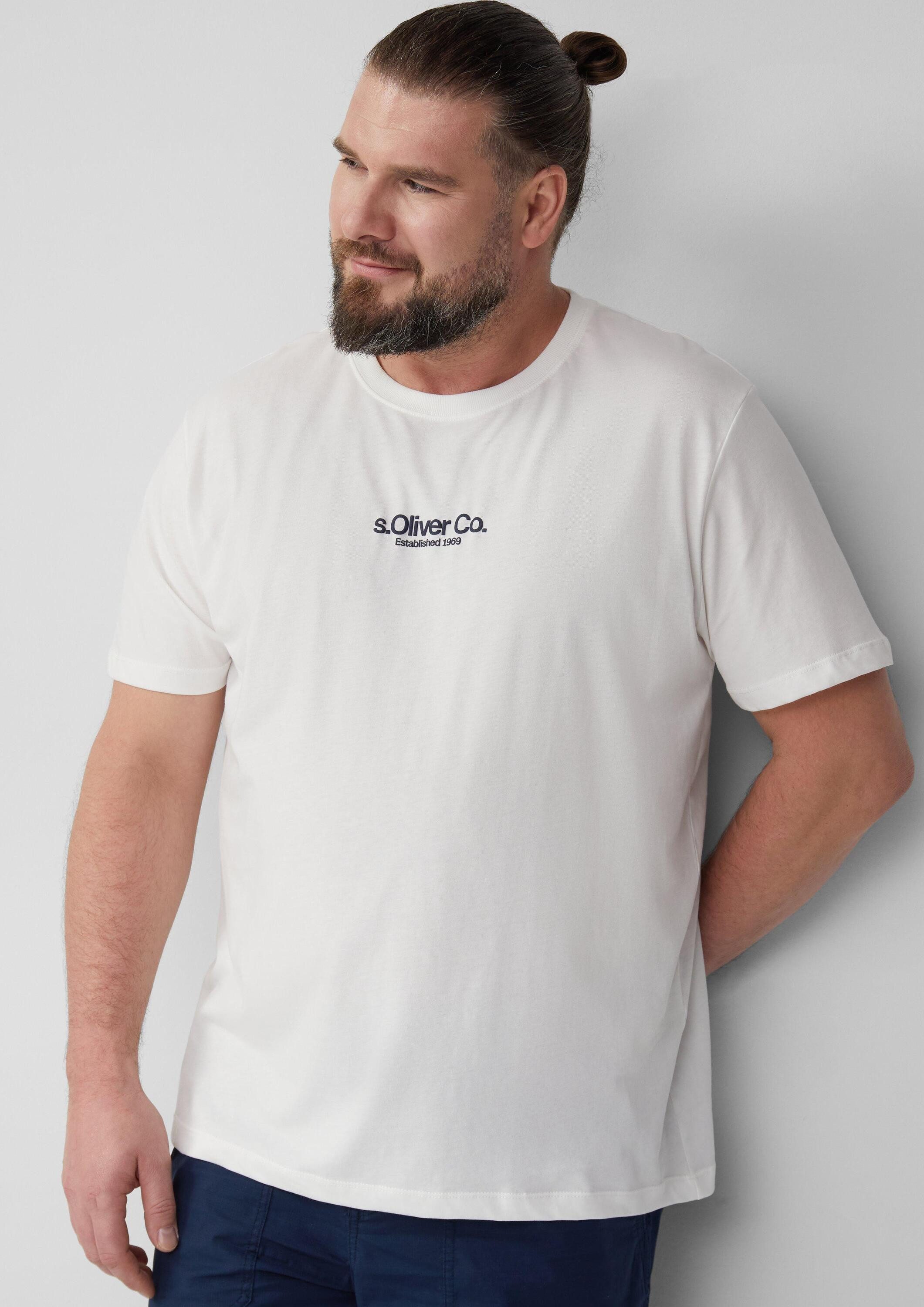 s.Oliver Kurzarmshirt T-Shirt T-Shirt aus Baumwolle günstig online kaufen