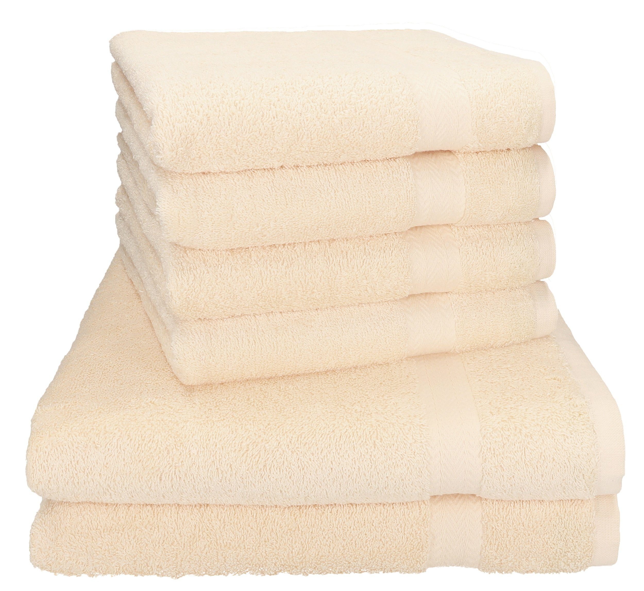 Betz Handtuch Set Betz PREMIUM Handtuch-Set -6 teiliges Handtücher-Set-100% Baumwolle, 100% Baumwolle, (6-tlg) beige