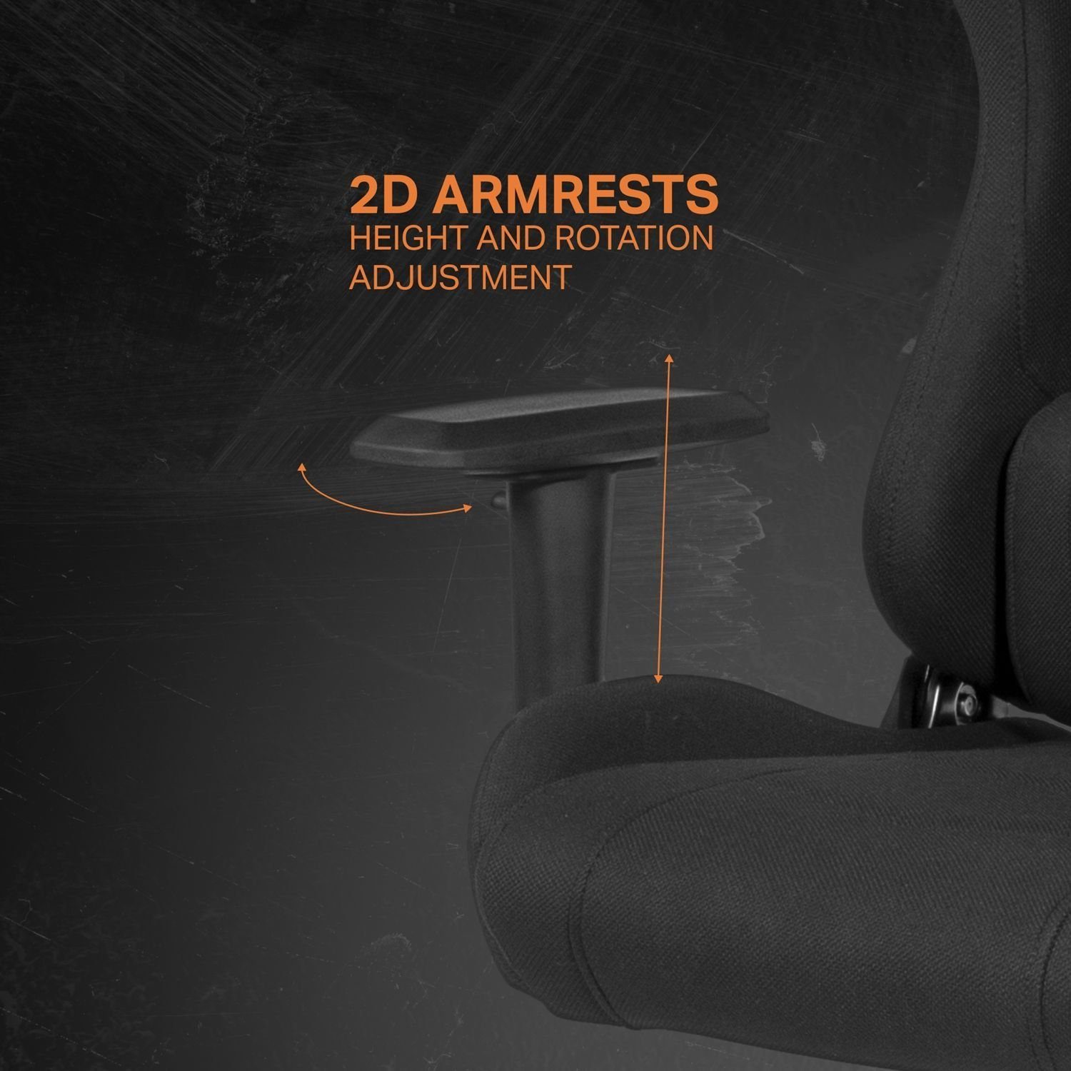 Jumbo Jahre Gamer Herstellergarantie Set), Kissen Gaming-Stuhl robuster Stuhl Canvas 110kg 5 (kein Canvas DELTACO Rückenlehne, hohe Stuhl Gaming Stoff, schwarz