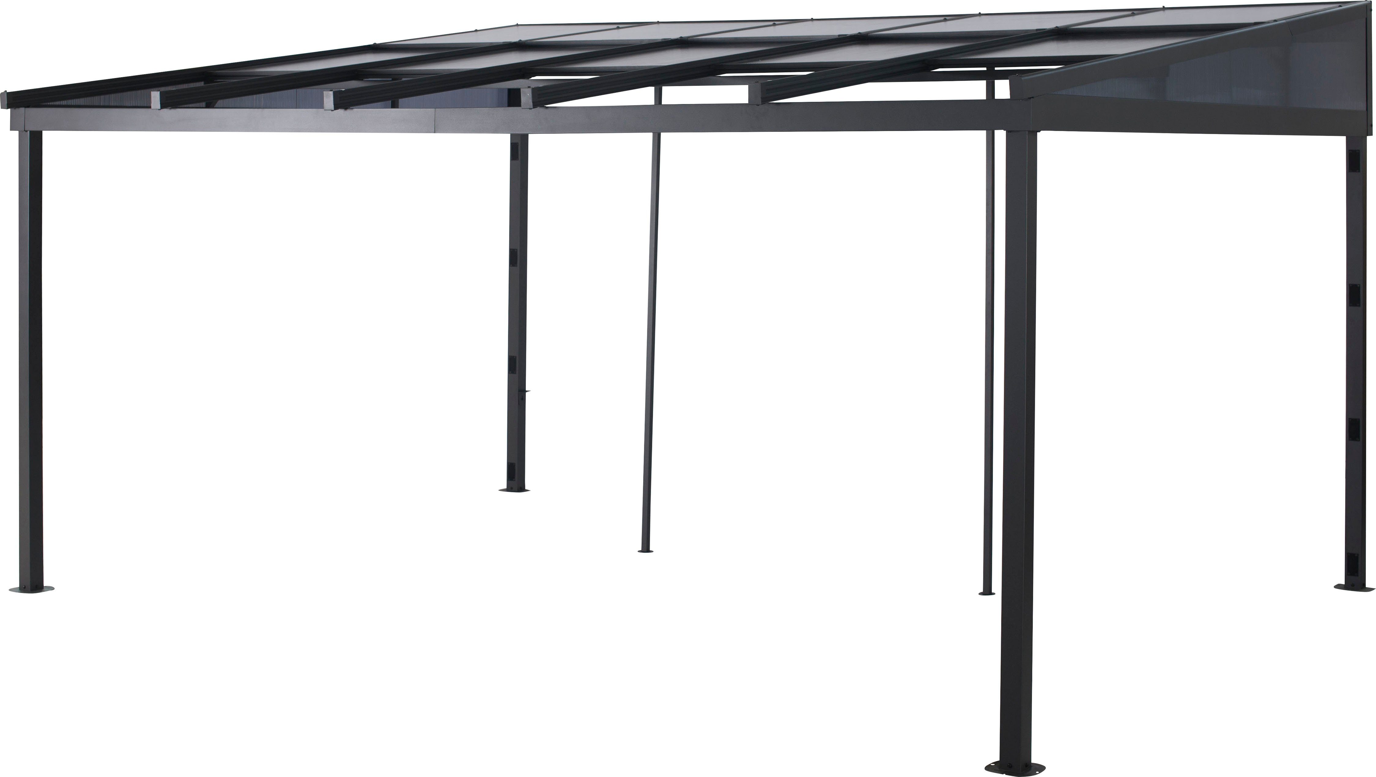 KONIFERA Anbaupavillon Bilbao, Terrassenüberdachung, verschiedene Maße, ohne Seitenteile
