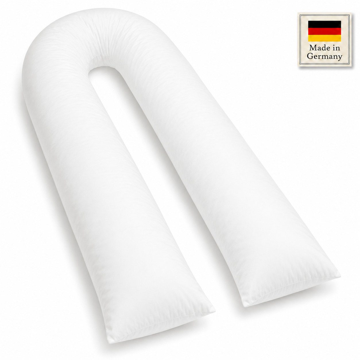 NEXGEN Luxus Baumwollkissen U-förmiges Schwangerschaftskissen 12 ft mit Bezug, Atmungsaktiv, Füllung: 100 % Polyester-Hohlfaser, Seitenschläfer, Bauchschläfer, Rückenschläfer, Spar-Set, Hergestellt in Deutschland, Deluxe Komfort