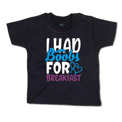 G-graphics T-Shirt I had Boops for breakfast Baby T-Shirt, mit Spruch / Sprüche / Print / Aufdruck