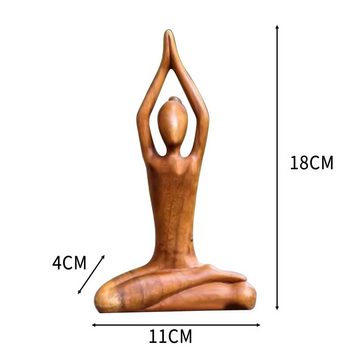 HYTIREBY Dekofigur Frau Skulptur Yoga-Pose Figur,Body Talk Skulptur Yoga (1 St), für Wohnzimmer Schlafzimmer Büro Geschenk für Yoga-Liebhaber,18cm