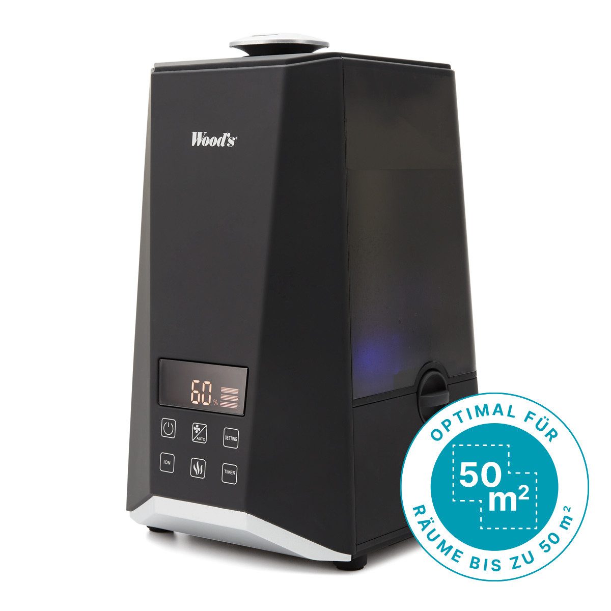 Wood's Увлажнитель воздуха WHU 600 - Optimal für kleinere und mittelgroße Räume, 5,5 l Wassertank