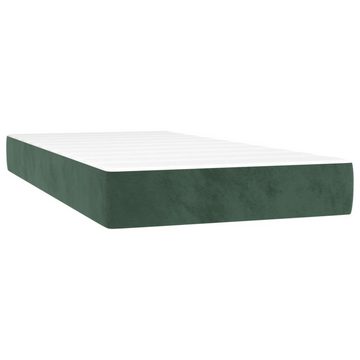 furnicato Bett Boxspringbett mit Matratze Dunkelgrün 100x200 cm Samt