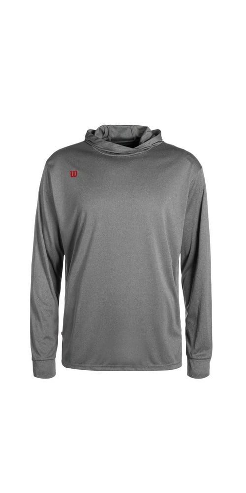 Wilson Kapuzenpullover Sport-Langarmshirt Fundamentals Hooded mit Kapuze grau Herren