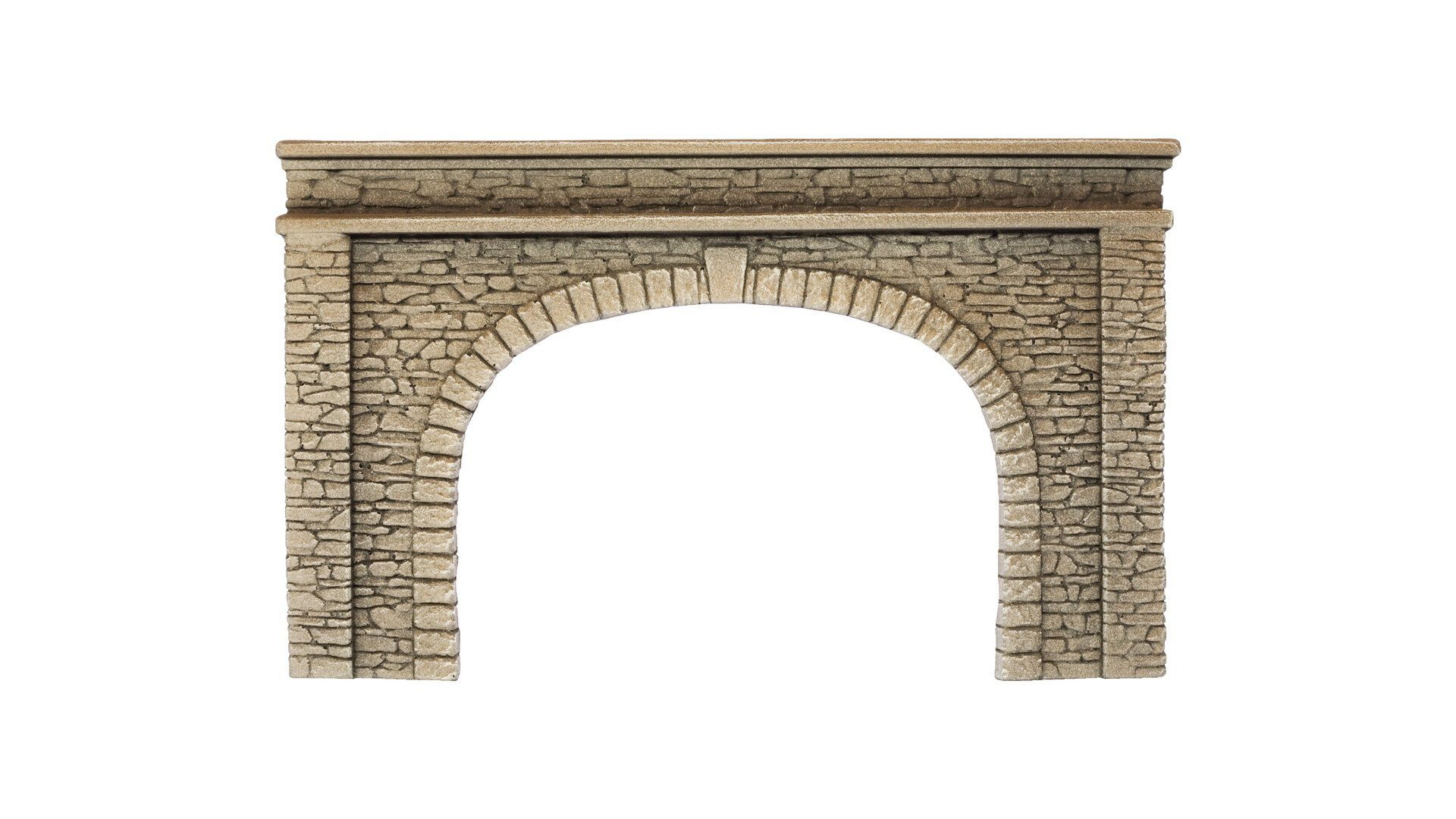 Modelleisenbahn-Spielunterlage Tunnel-Portal für Modellbahn, 2-gleisig, 22 x 13 c