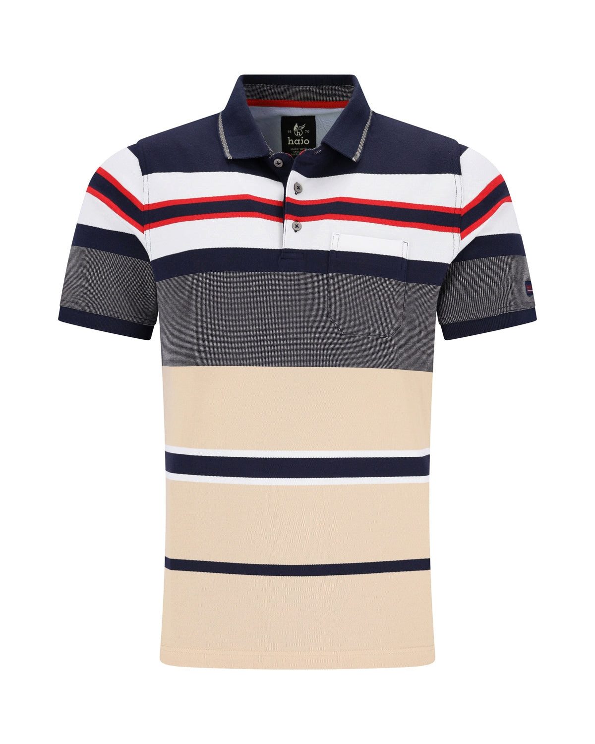 Hajo Poloshirt Strukturiertes Pikee-Poloshirt in stay fresh-Qualität günstig online kaufen