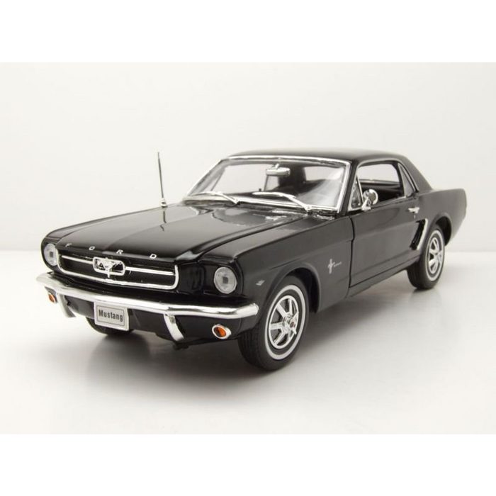 Welly Modellauto Ford Mustang Coupe 1964 5 schwarz Modellauto 1:18 Welly Maßstab 1:18