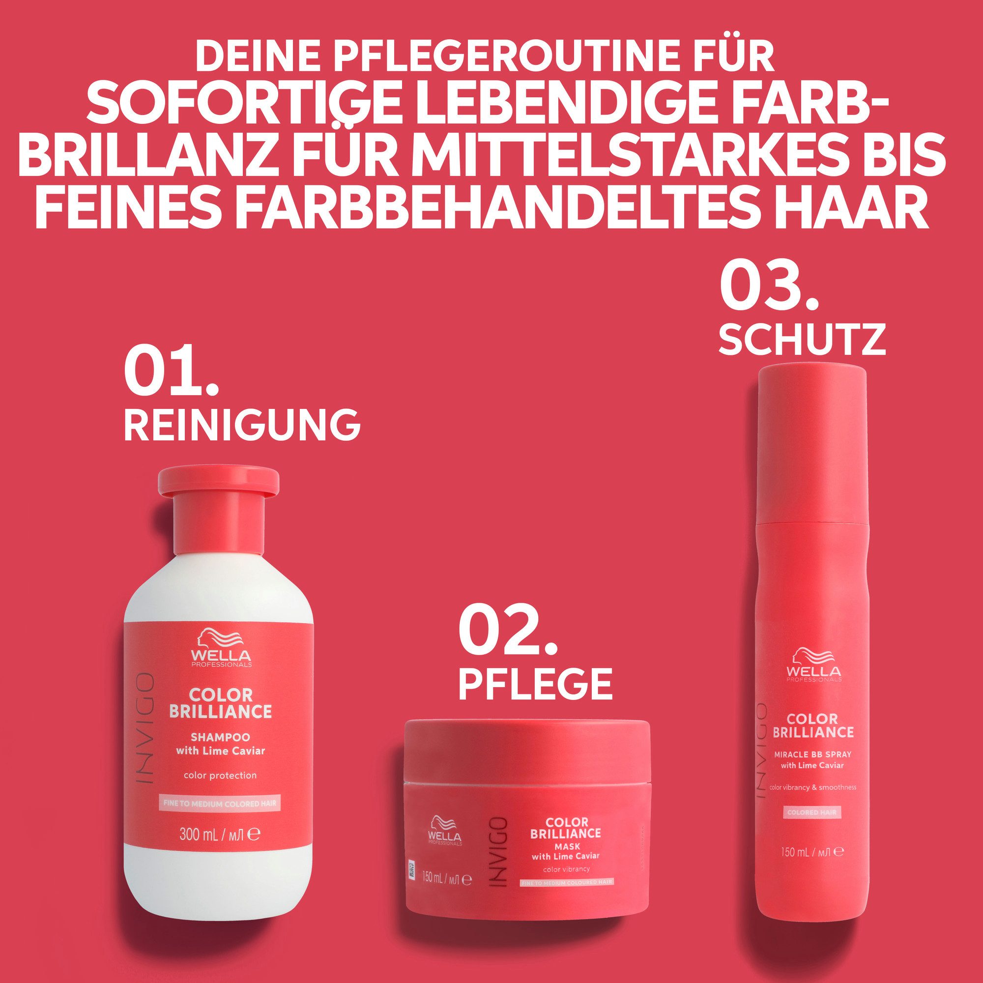 Wella Professionals Leave-in Pflege CARE INVIGO COLOR BRILLANCE MIRACLE BB SPRAY, intensiver Farbschutz, verstärkt Glanz, pflegend