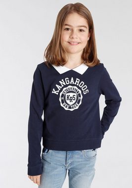 KangaROOS Sweatshirt für Mädchen, in kurzer Form mit Polokragen