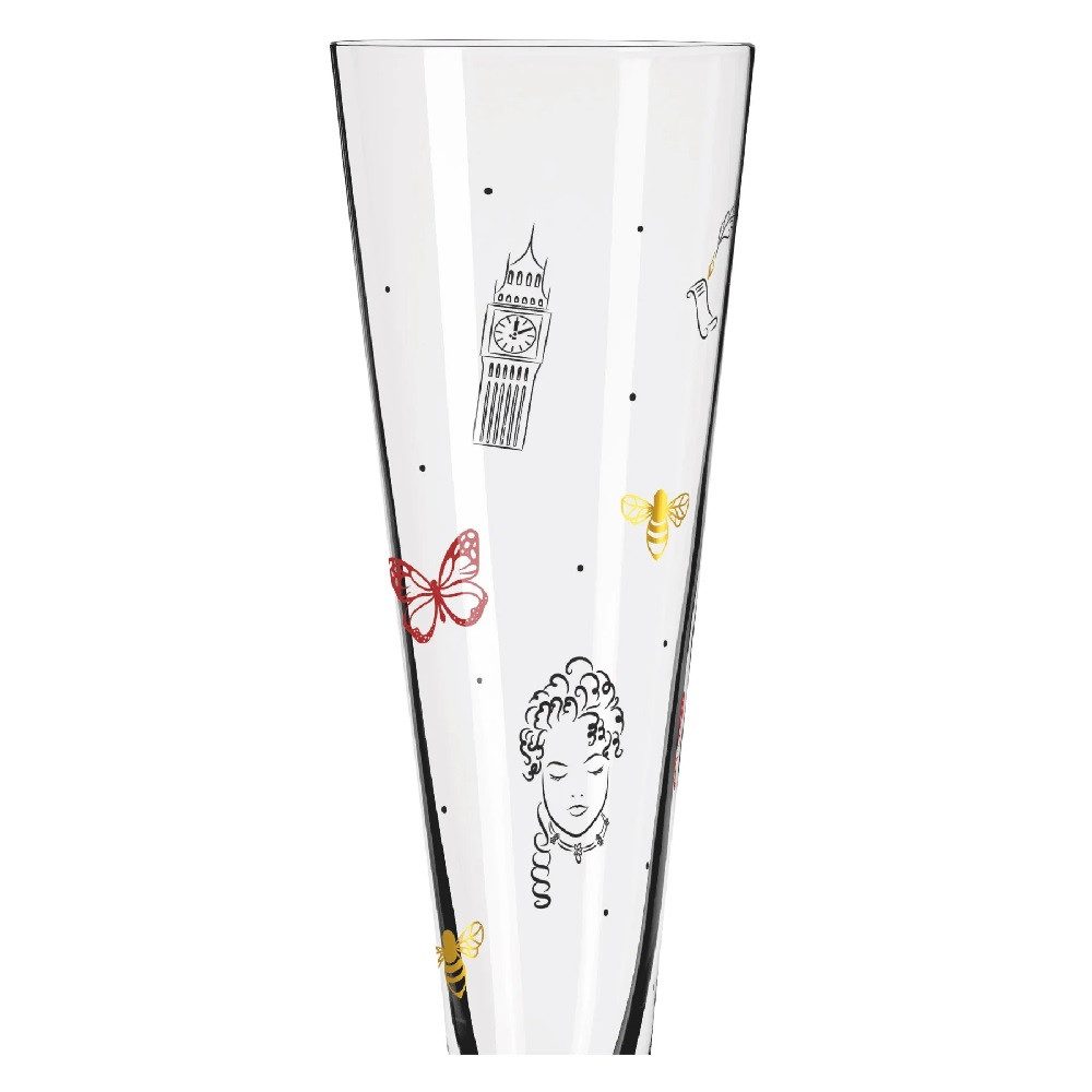 Ritzenhoff Sektglas Ritzenhoff Champus London Edition A. Vasconcelos H23, Kristallglas