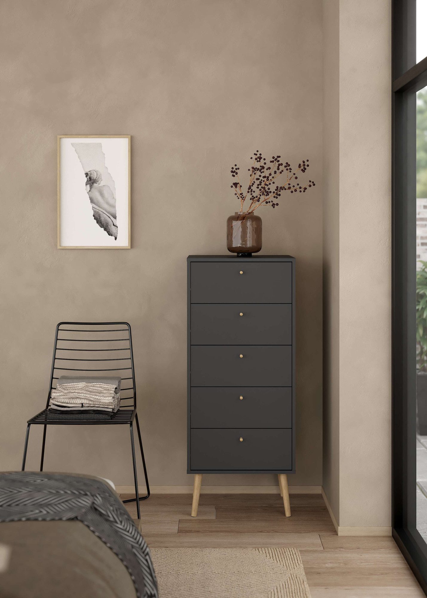 andas Highboard Bodo, Hochkommode, Aufbewahrung, Stauraum, günstig online kaufen