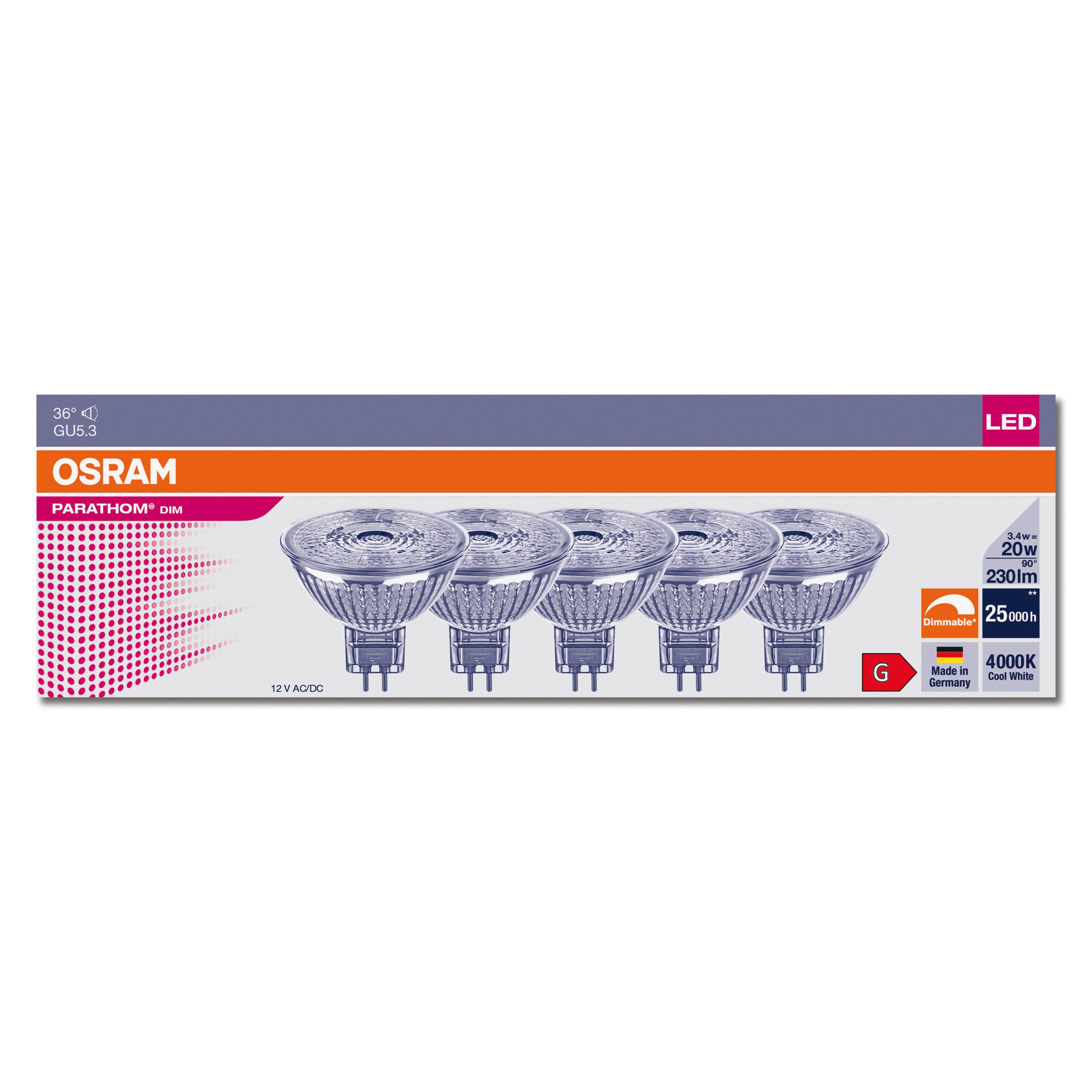 Osram LED-Leuchtmittel 5er OSRAM LED GU5,3 günstig online kaufen