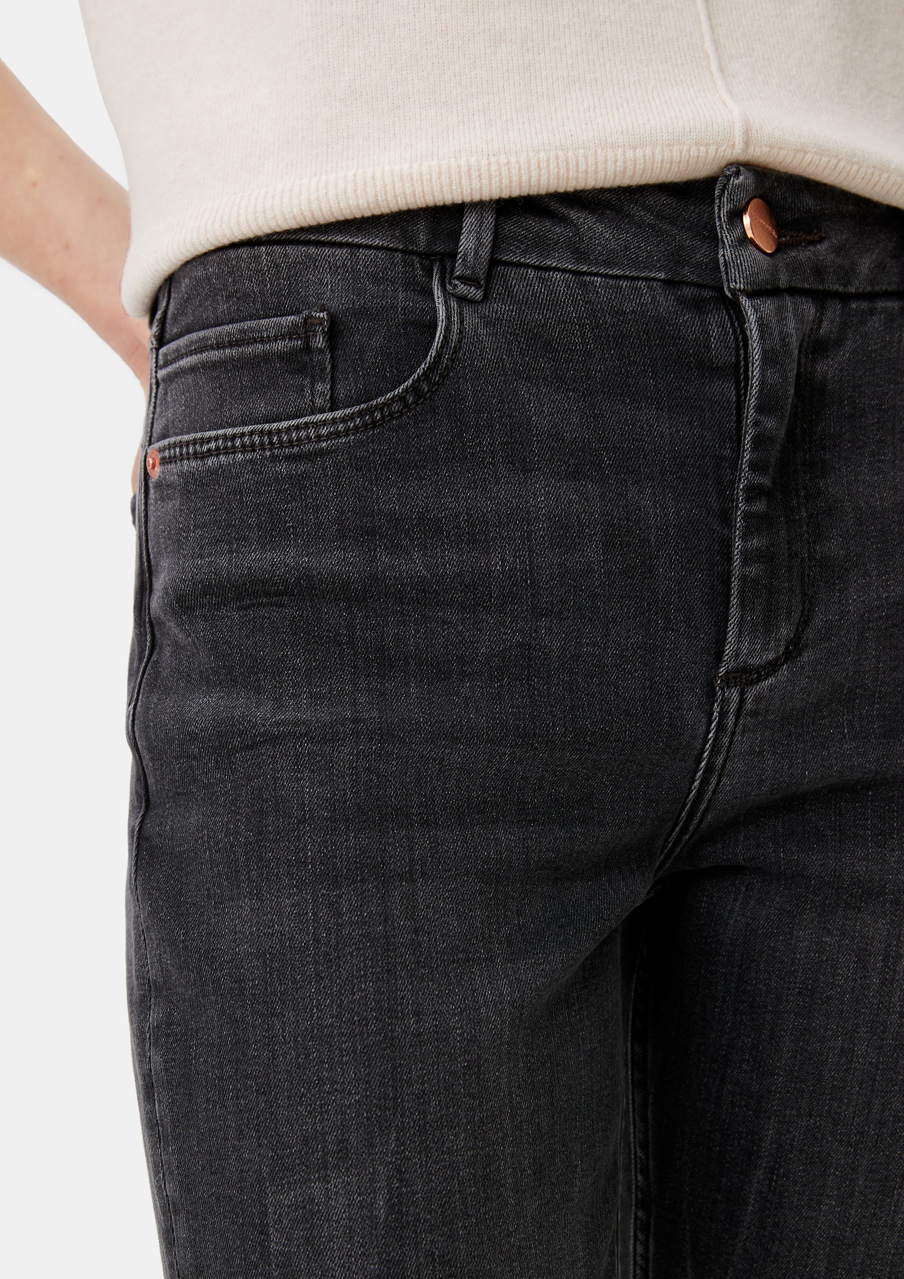 Regular: Stickerei leg mit Jeans Straight Comma 5-Pocket-Jeans