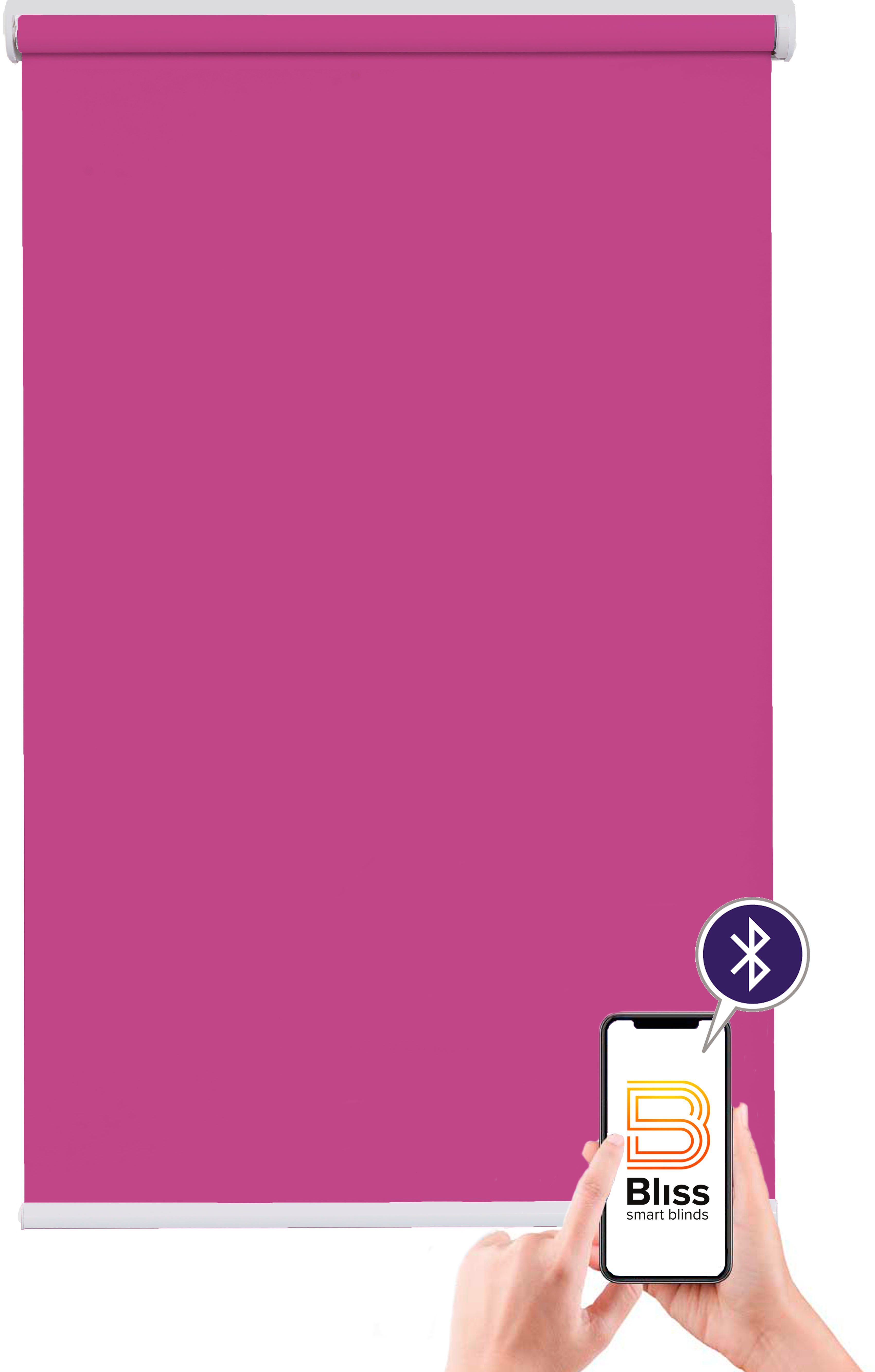 Elektrisches Rollo San Francisco, sunlines, verdunkelnd, mit Bohren, freihängend, verschraubt, appgesteuert via Bluetooth, mit Motor und Akku, weißer Fallstab