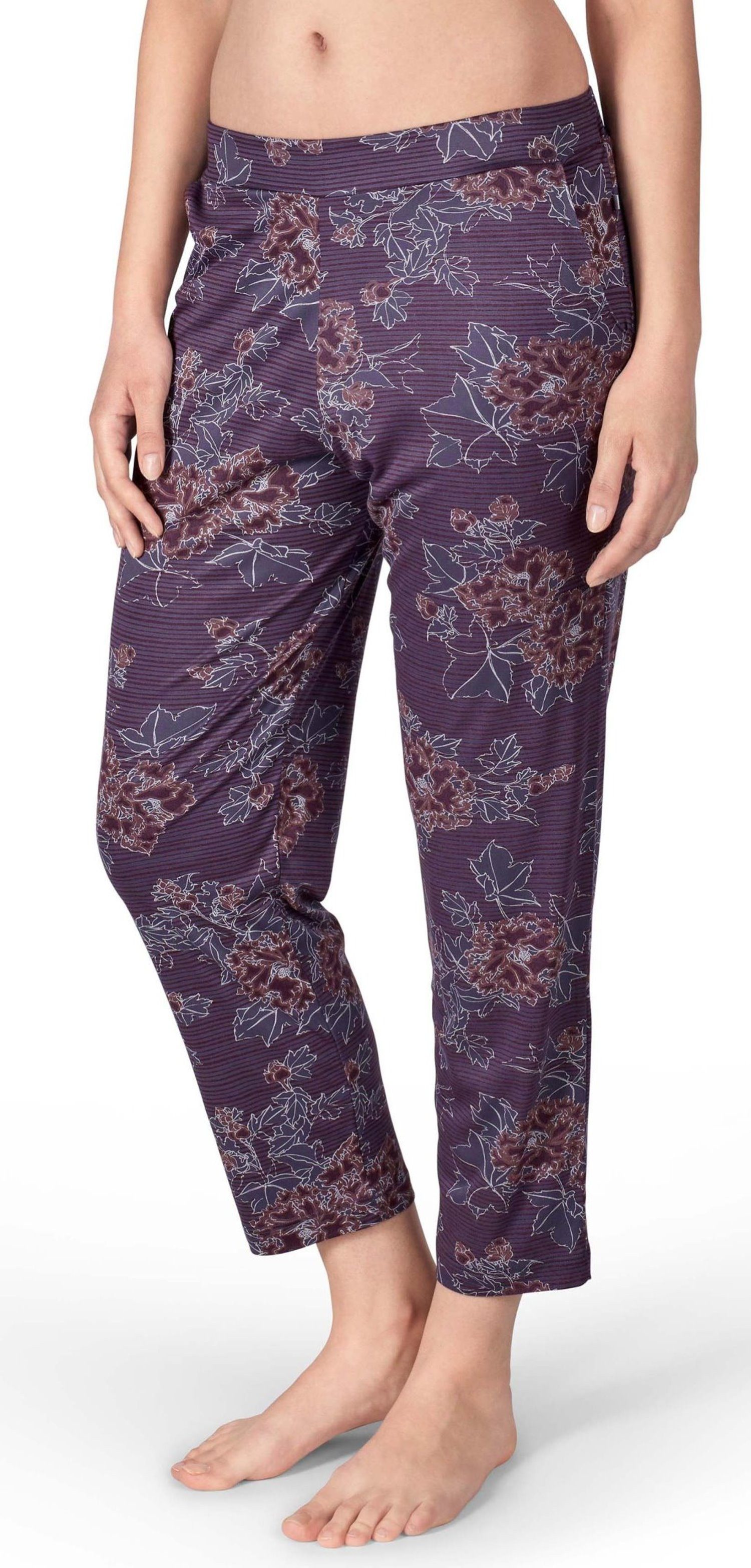 HUBER Pyjamahose Damen Schlafanzughose Homewear (1-tlg) 7/8 Länge