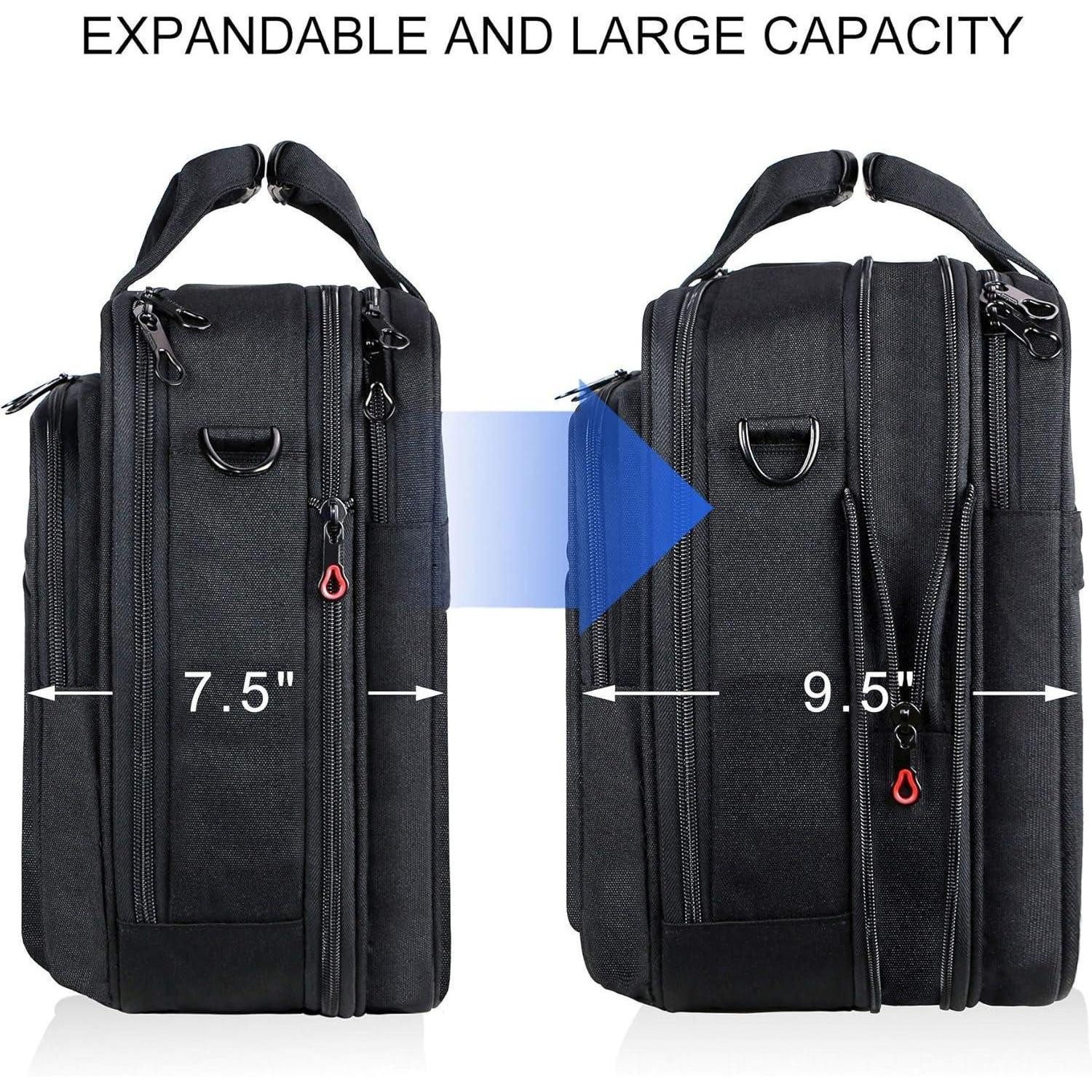 LuxusKollektion Laptoptasche Laptop Aktentasche 17,3 Zoll erweiterbar wasserabweisend – Bild 2 von 5
