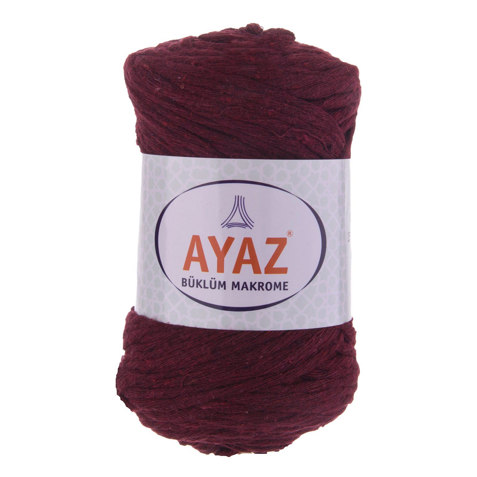 Thumbnail - AYAZ 4 x 250g Strickgarn Büklüm Makrome Häkelwolle, 1999 weinrot