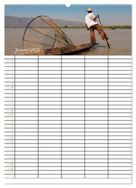 CALVENDO Wandkalender Goldenes Myanmar - Familienkalender 2023 (Premium, hochwertiger DIN A2 Wandkalender 2023, Kunstdruck in Hochglanz)