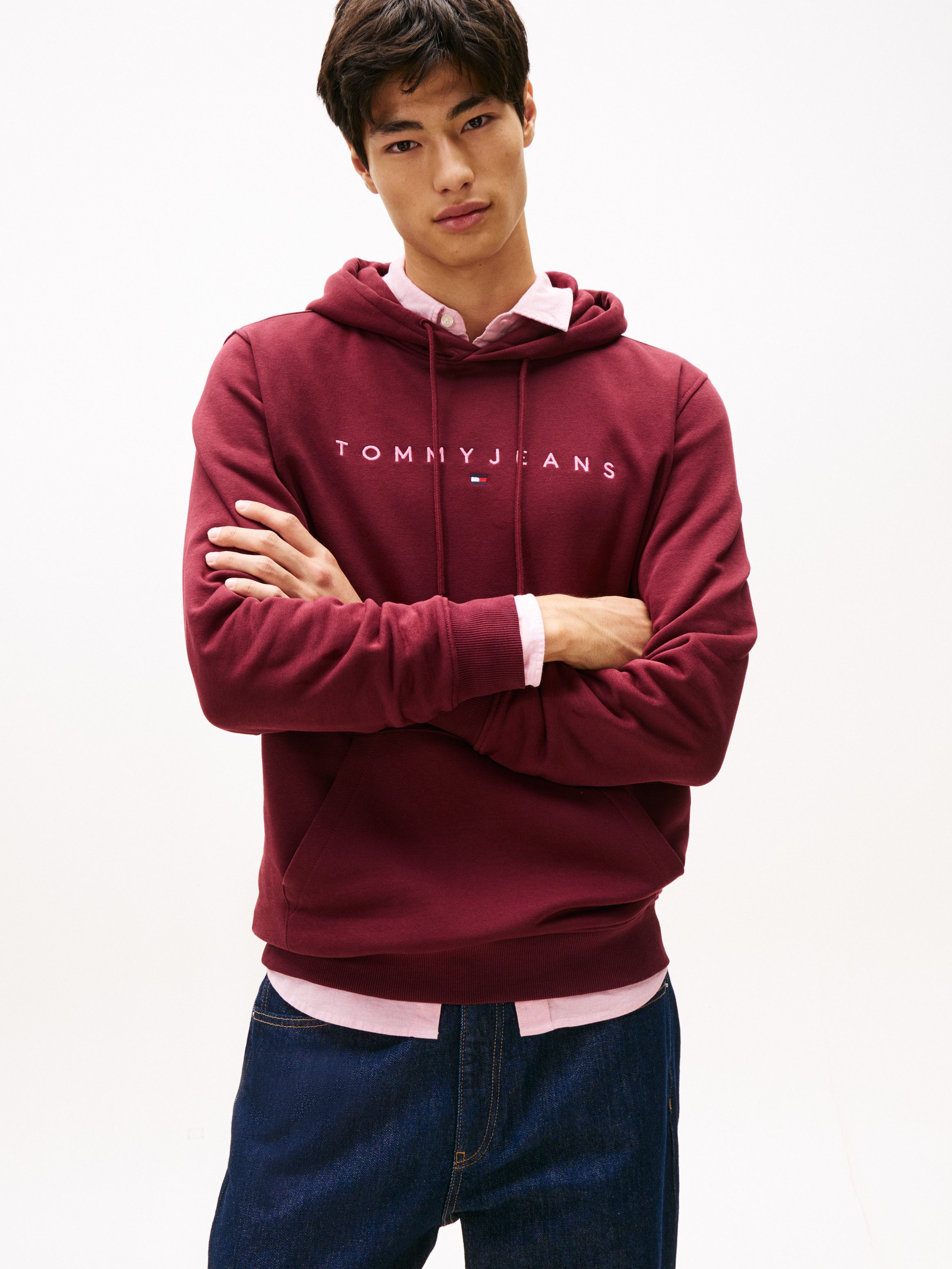 Tommy Jeans Hoodie TJM REG LINEAR LOGO HOODIE EXT mit Logo-Stickerei günstig online kaufen