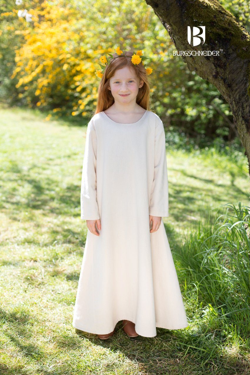 Burgschneider Ritter-Kostüm Kinder Mittelalter Kleid Typ Unterkleid Ylvi Natur 116